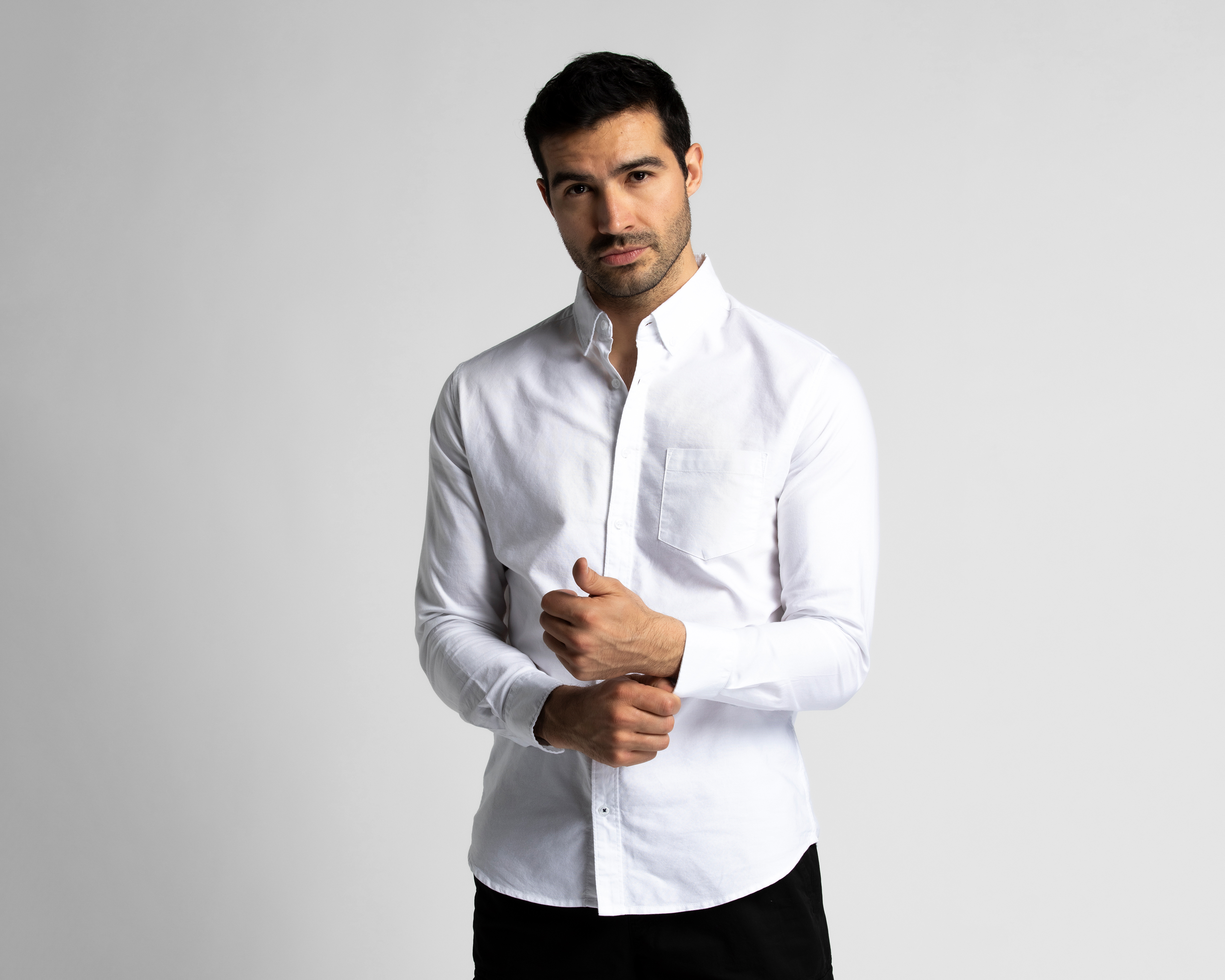 Foto 2 pulgar | Foto 1 | Camisa Casual de Algodón Refill Regular Blanca para Hombre