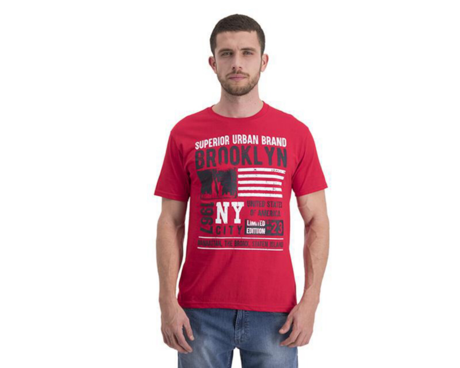 Playera Cuello Redondo Roja marca Refill para Hombre