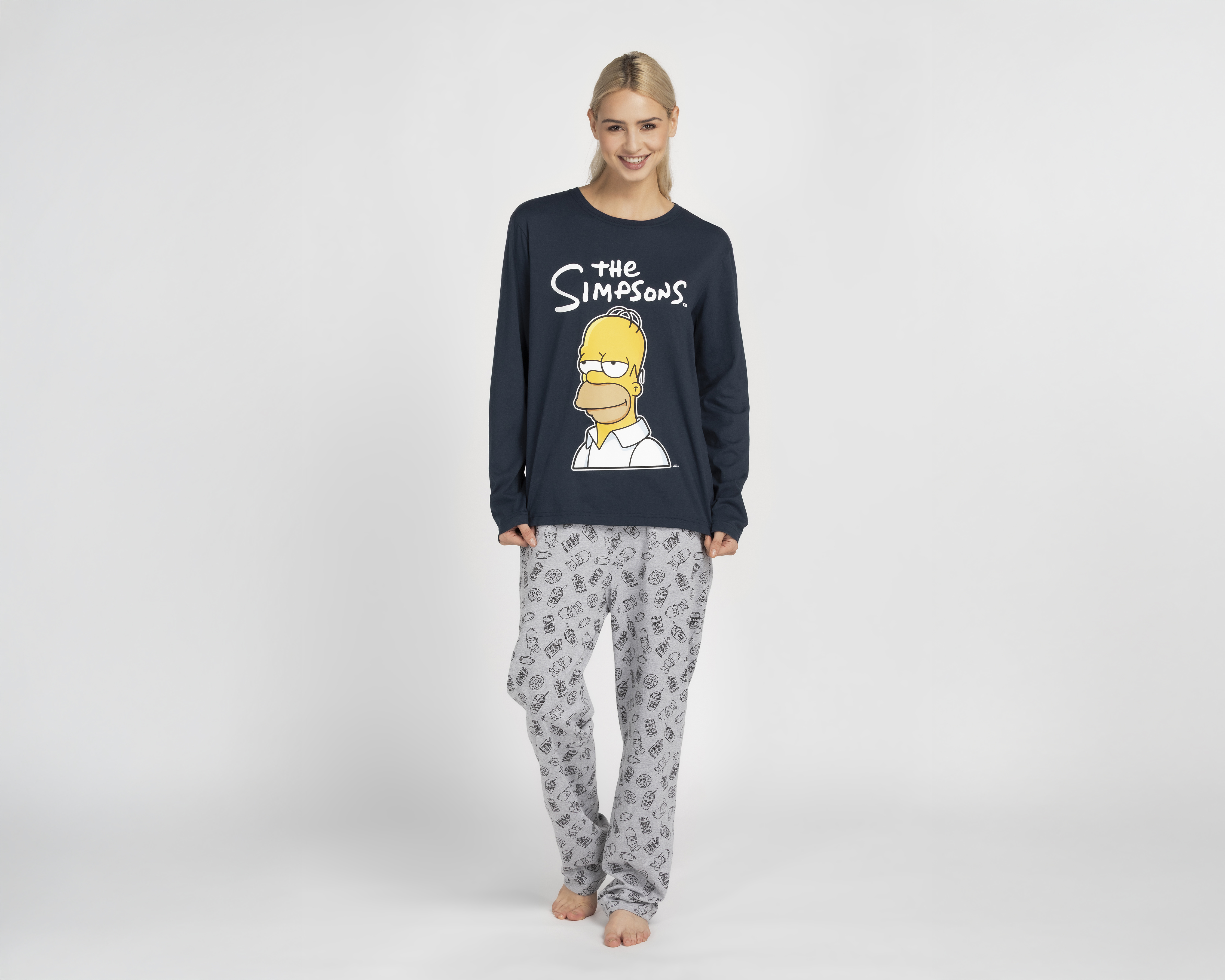 Foto 2 pulgar | Foto 1 | Pijama Disney The Simpson para Hombre 2 Piezas