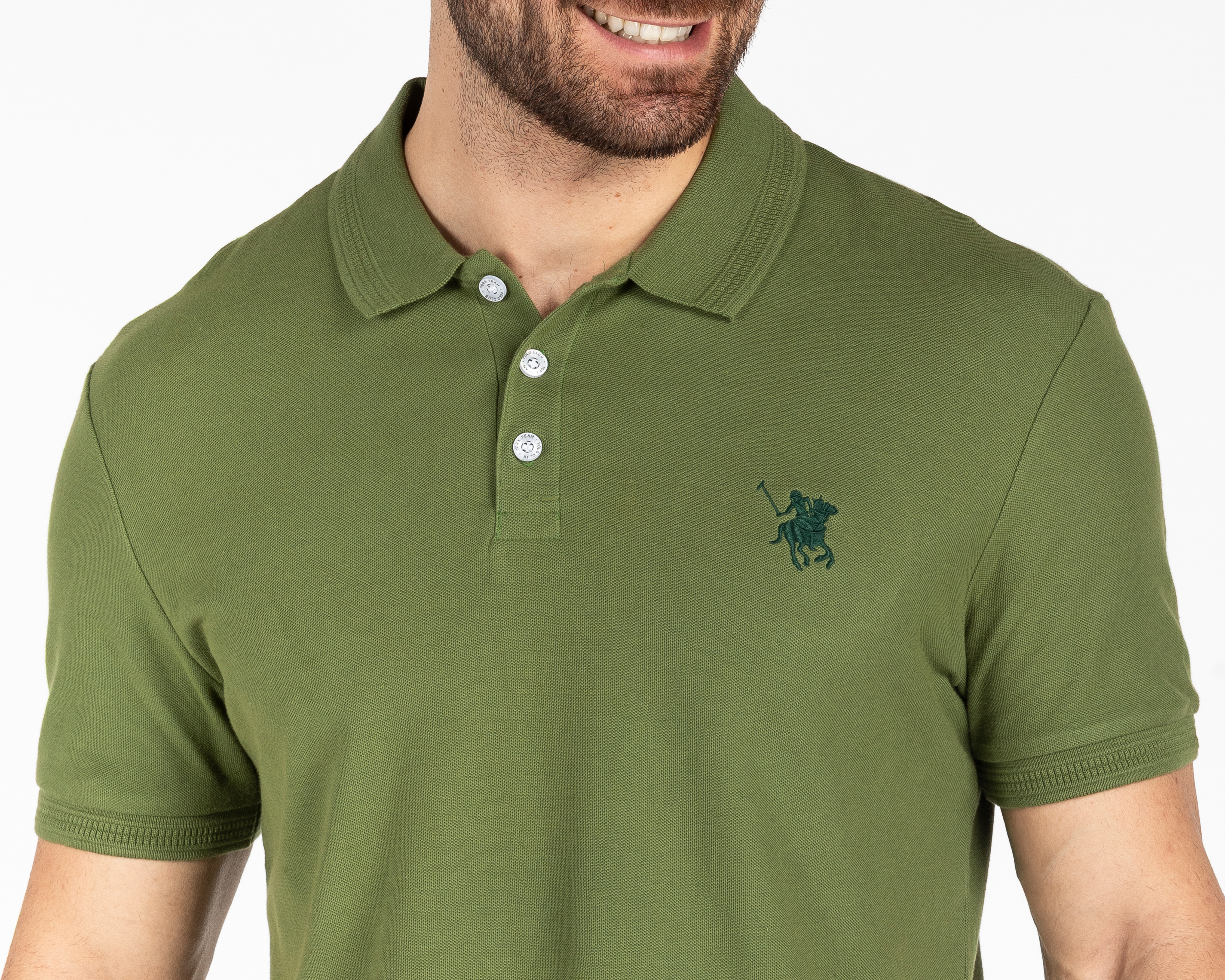 Foto 4 pulgar | Foto 3 | Playera Polo York Team Polo Club Verde para Hombre