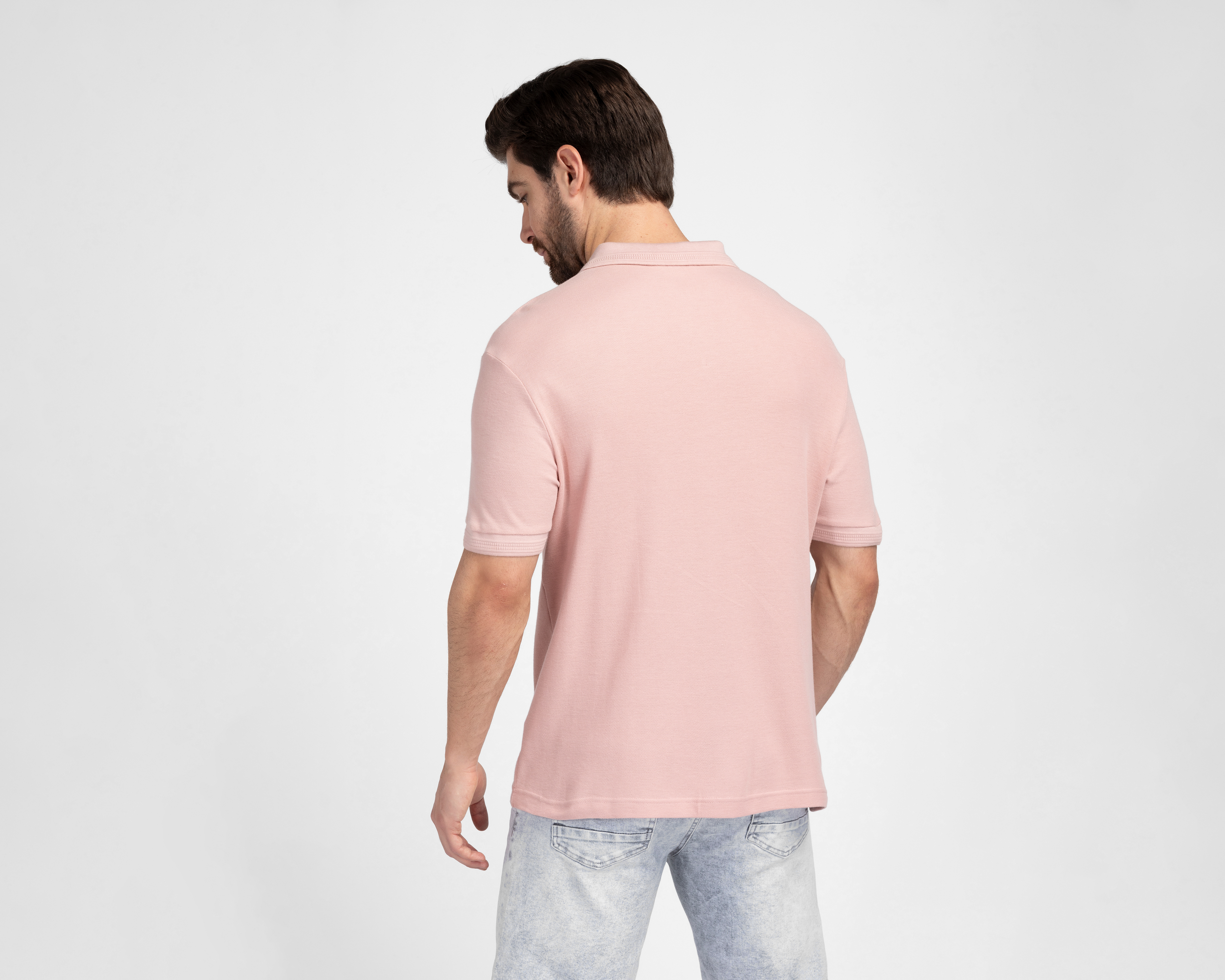Foto 4 pulgar | Foto 3 | Playera Polo Refill Rosa para Hombre