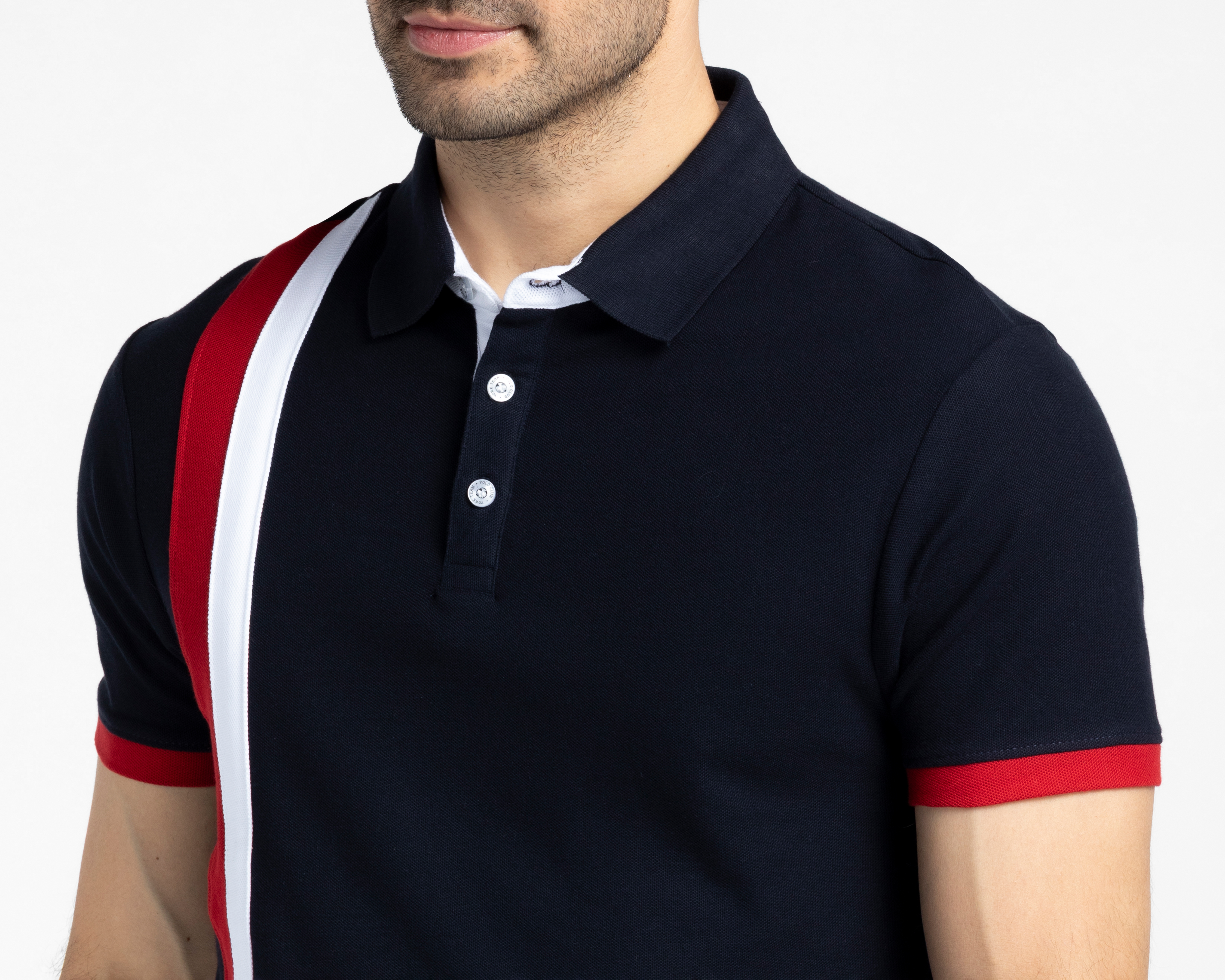 Foto 4 pulgar | Foto 3 | Playera Polo York Team Polo Club Azul para Hombre