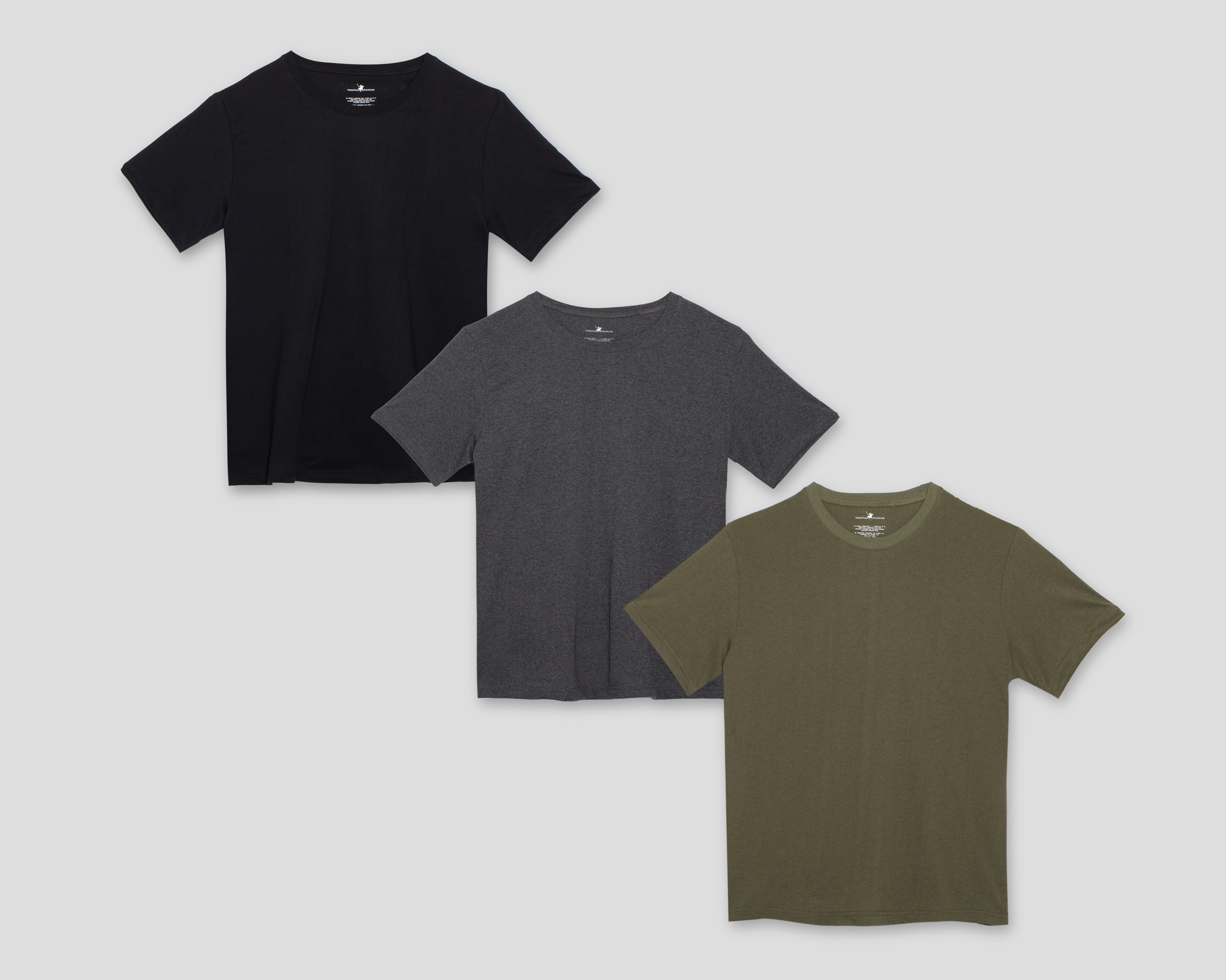 Camiseta Interior Cuello Redondo York Team Polo Club para Hombre 3 Piezas