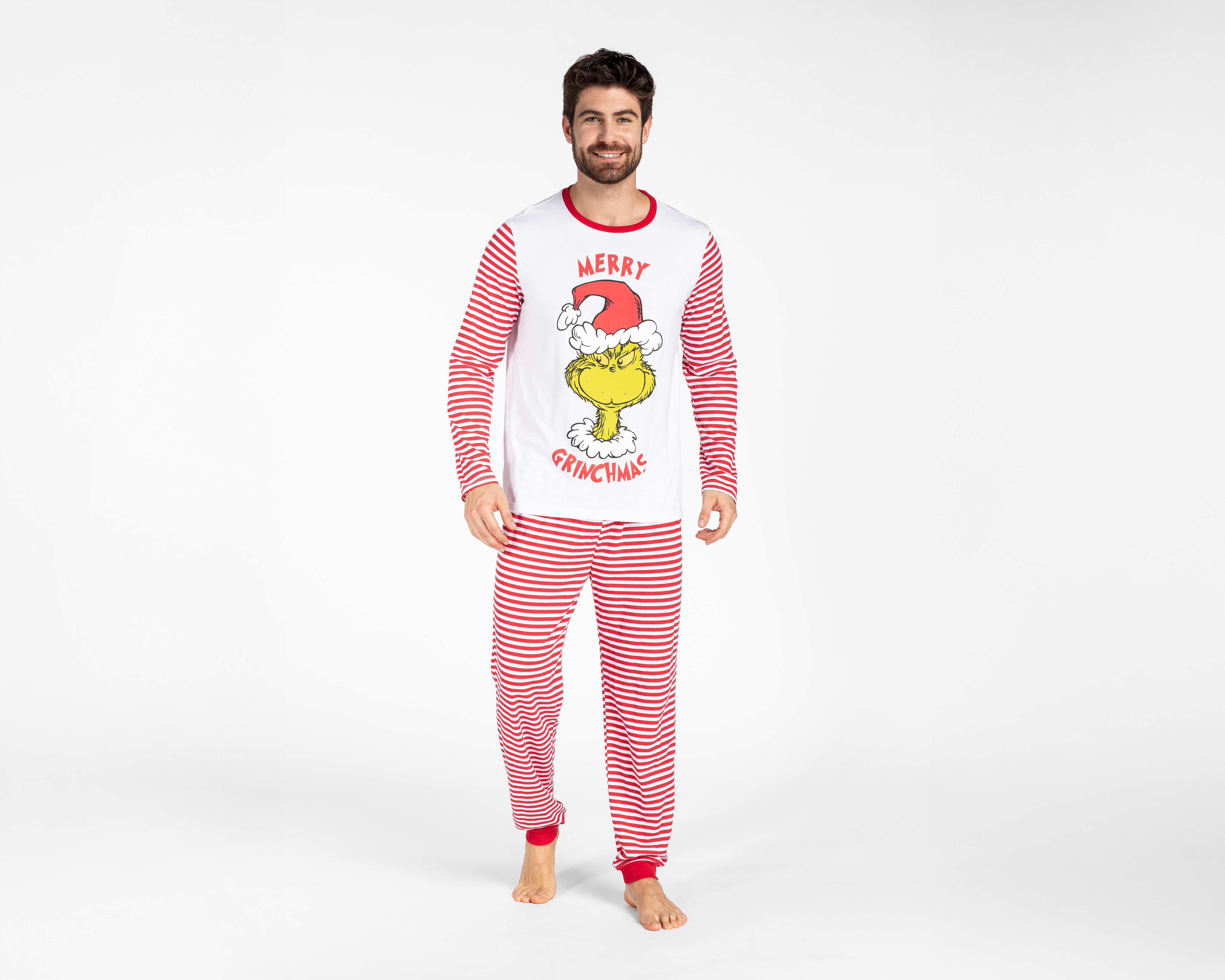 Foto 2 pulgar | Foto 1 | Pijama Dr. Seuss The Grinch para Hombre 2 Piezas