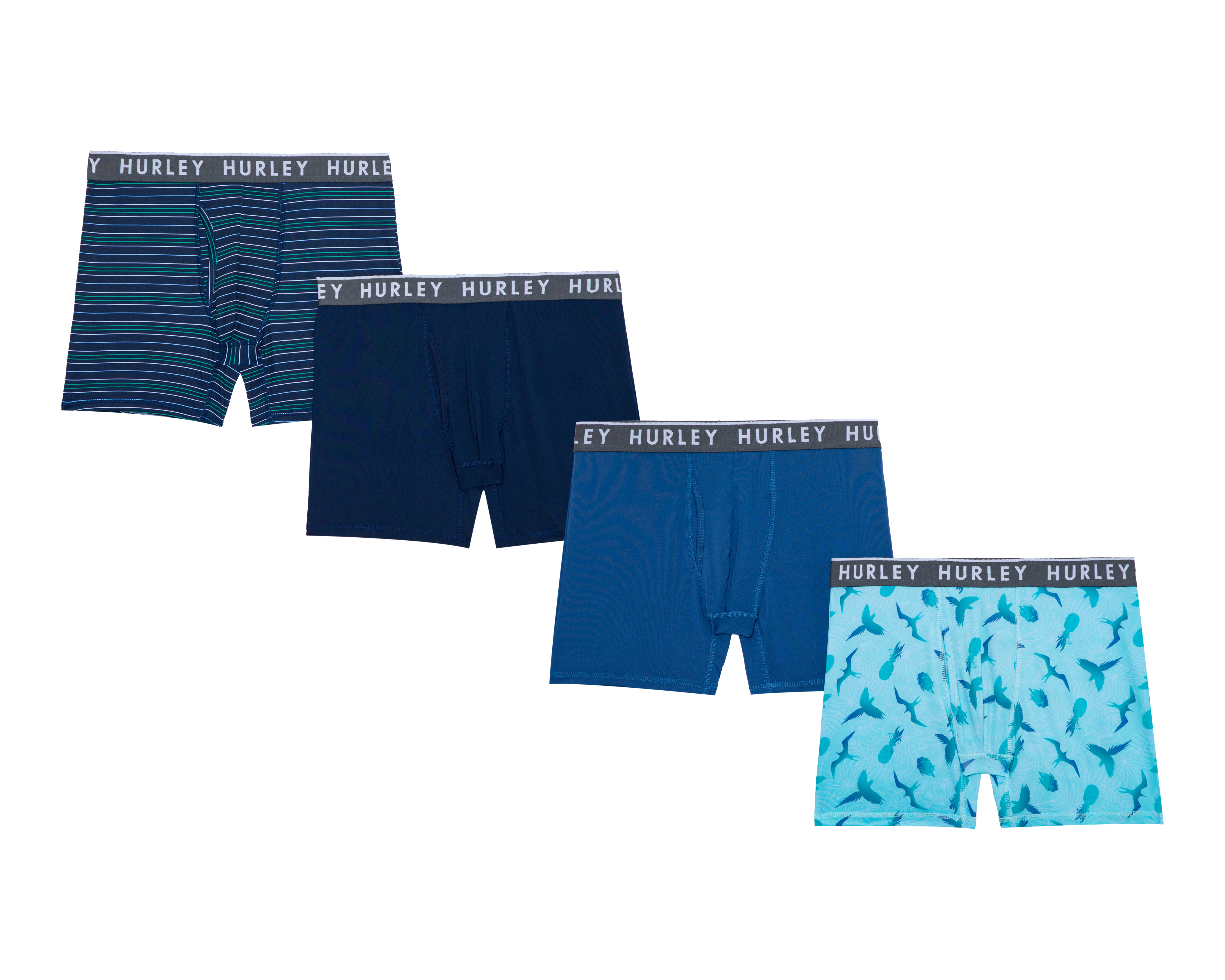 Bóxer Largo Hurley para Hombre 4 Piezas