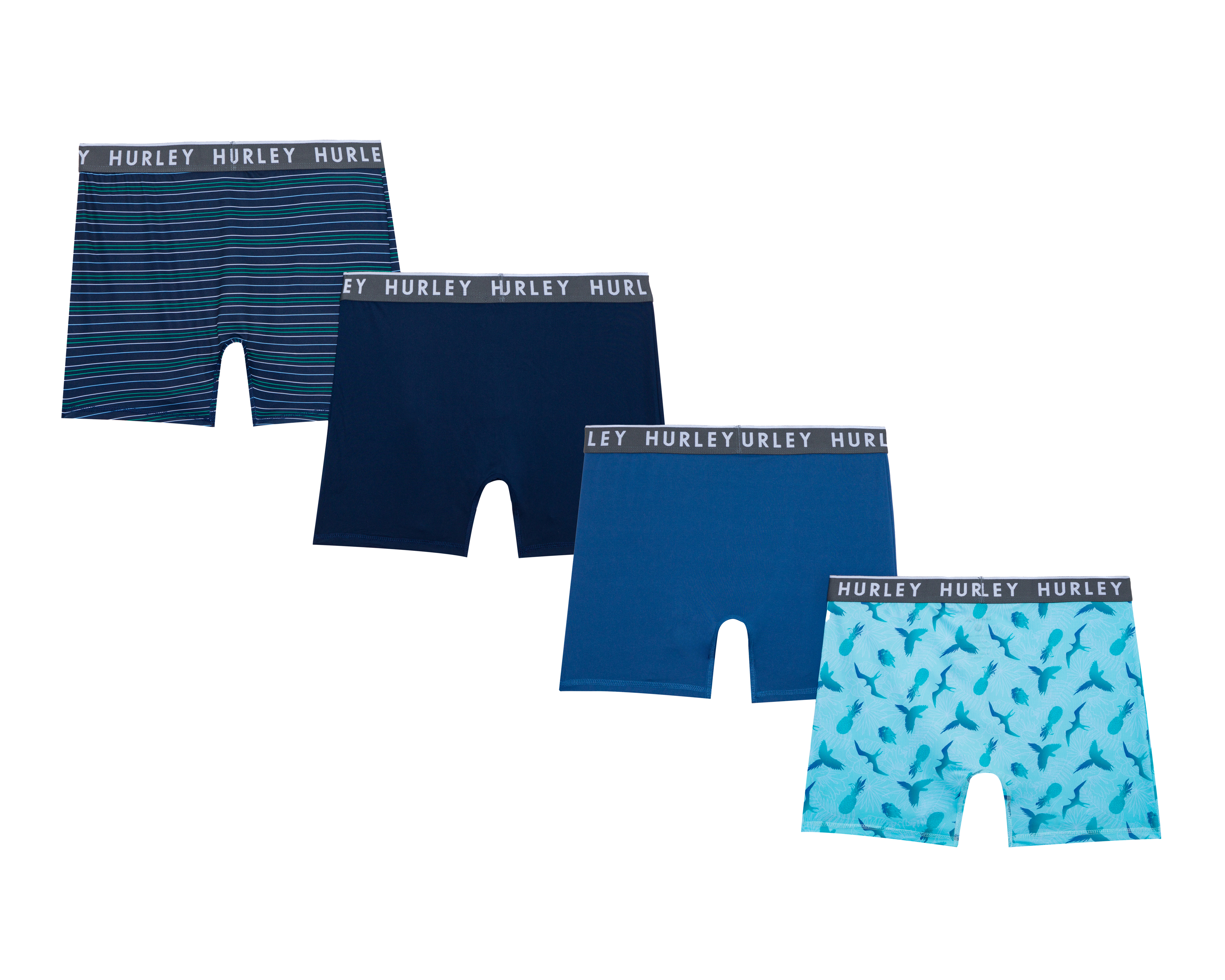Foto 3 pulgar | Foto 2 | Bóxer Largo Hurley para Hombre 4 Piezas