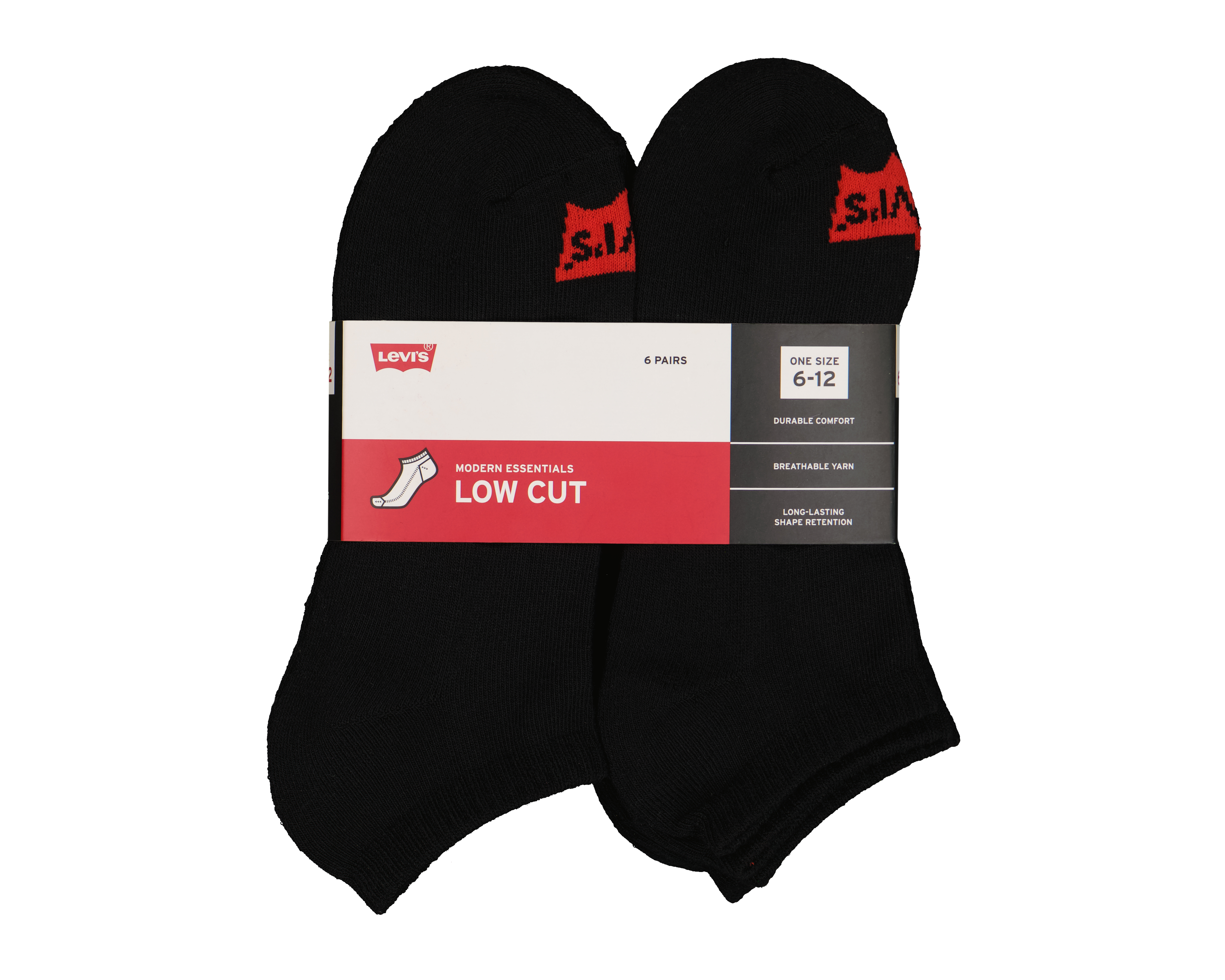 Foto 4 pulgar | Foto 3 | Calcetines Deportivos Levi's para Hombre 6 Pares