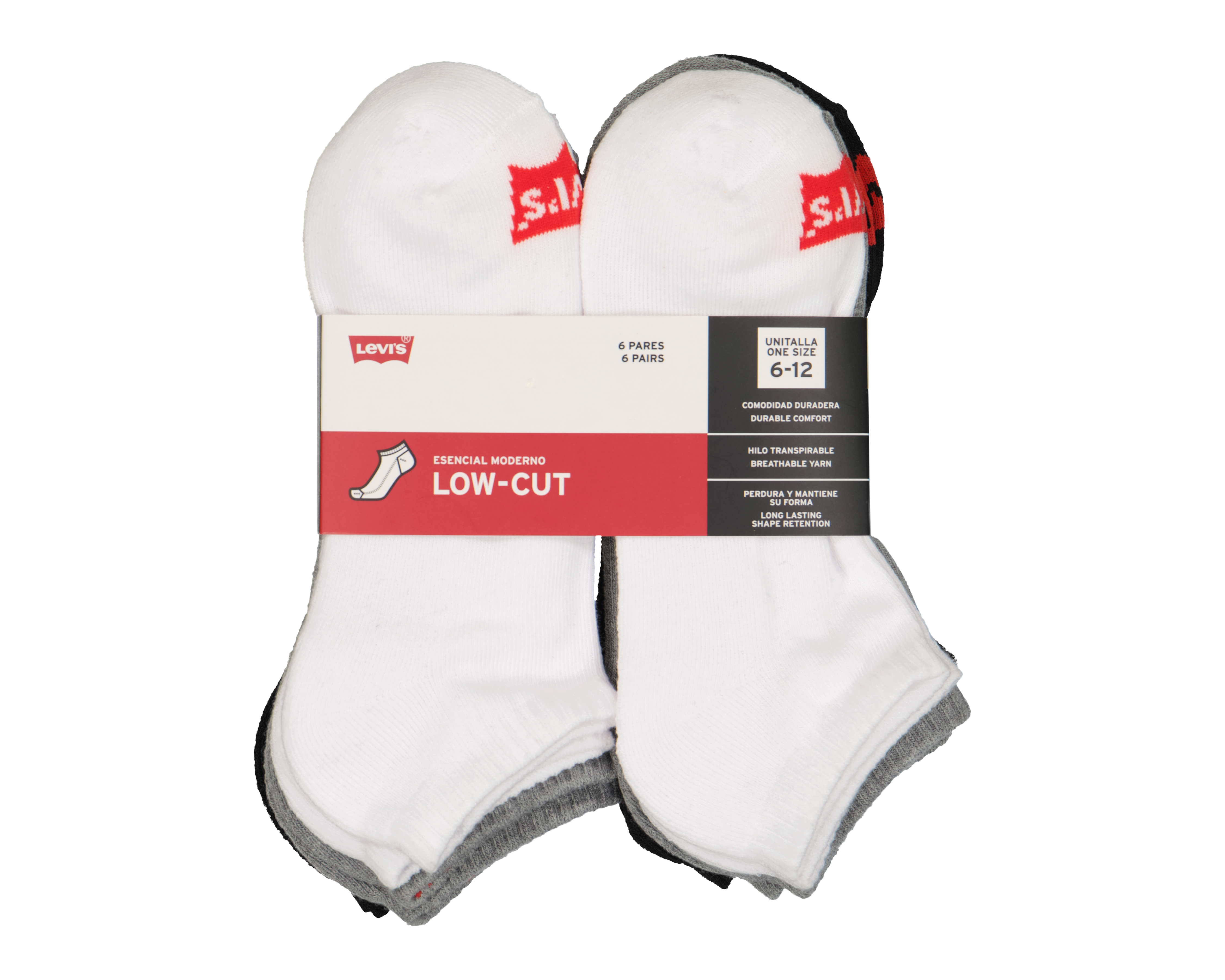 Foto 4 pulgar | Foto 3 | Calcetas Deportivas Levi's para Hombre 6 Pares