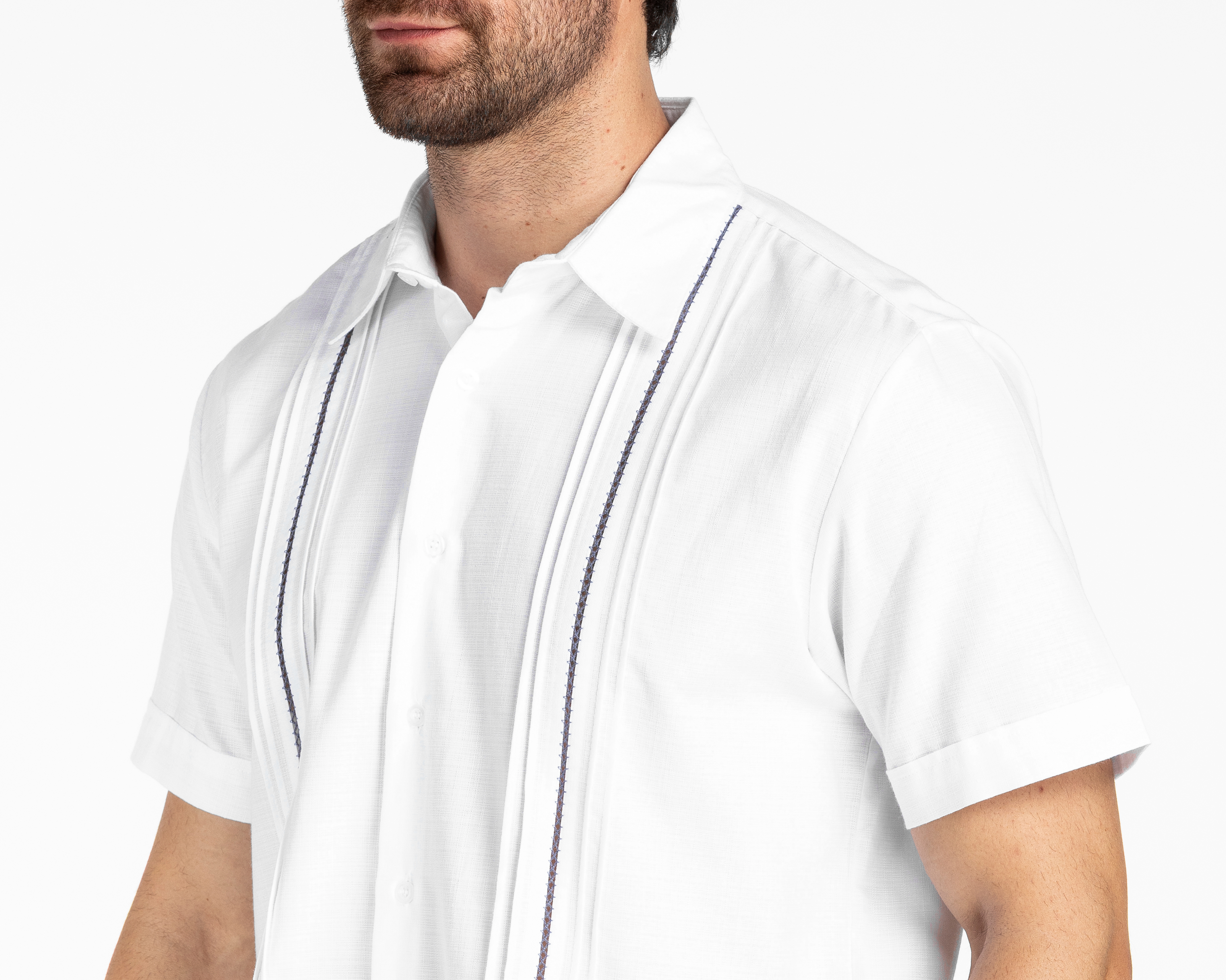 Foto 3 | Foto 3 | Guayabera  Porto Sur Regular Fit Blanca para Hombre