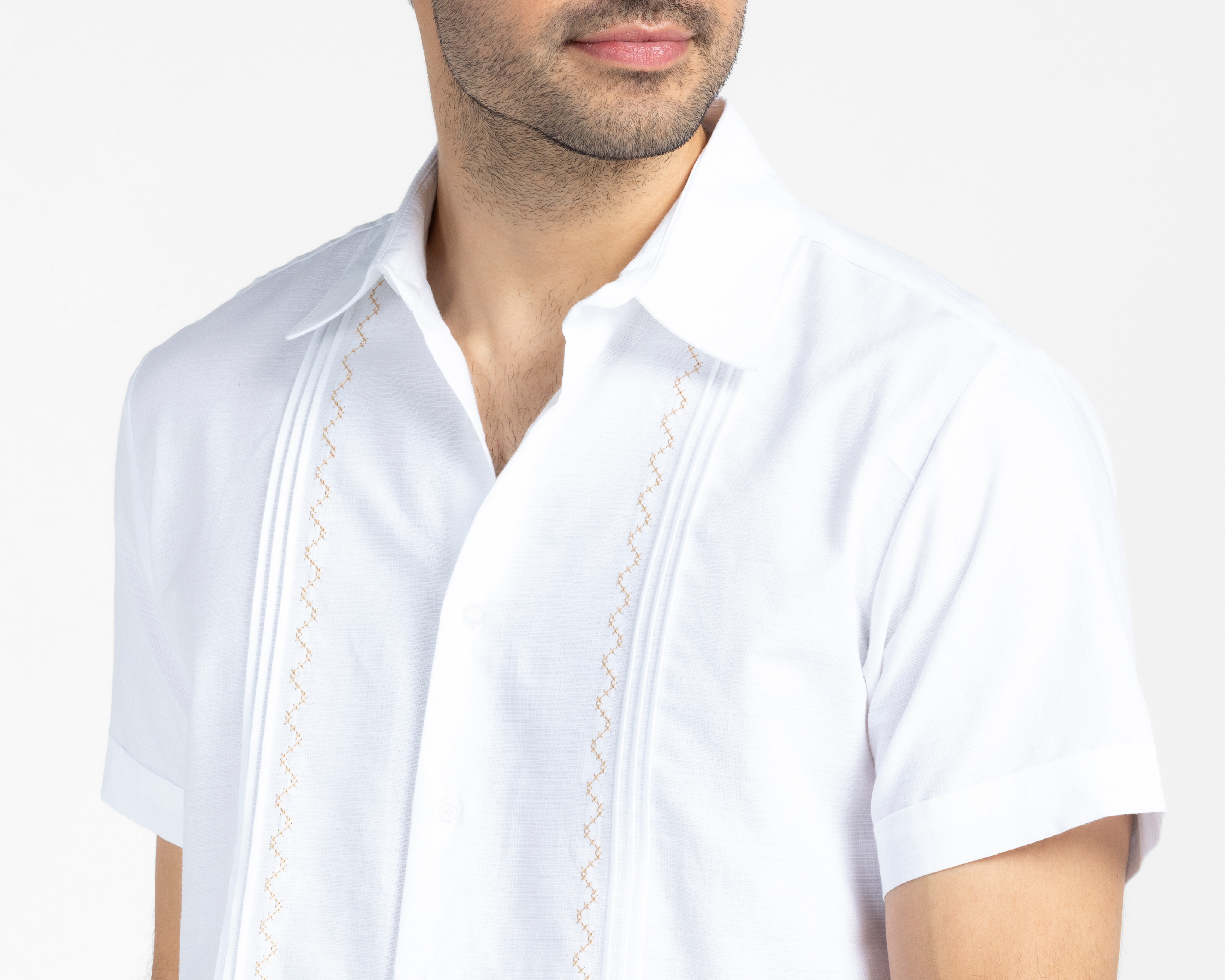 Foto 3 | Foto 3 | Guayabera Porto Sur Regular Fit Blanca para Hombre