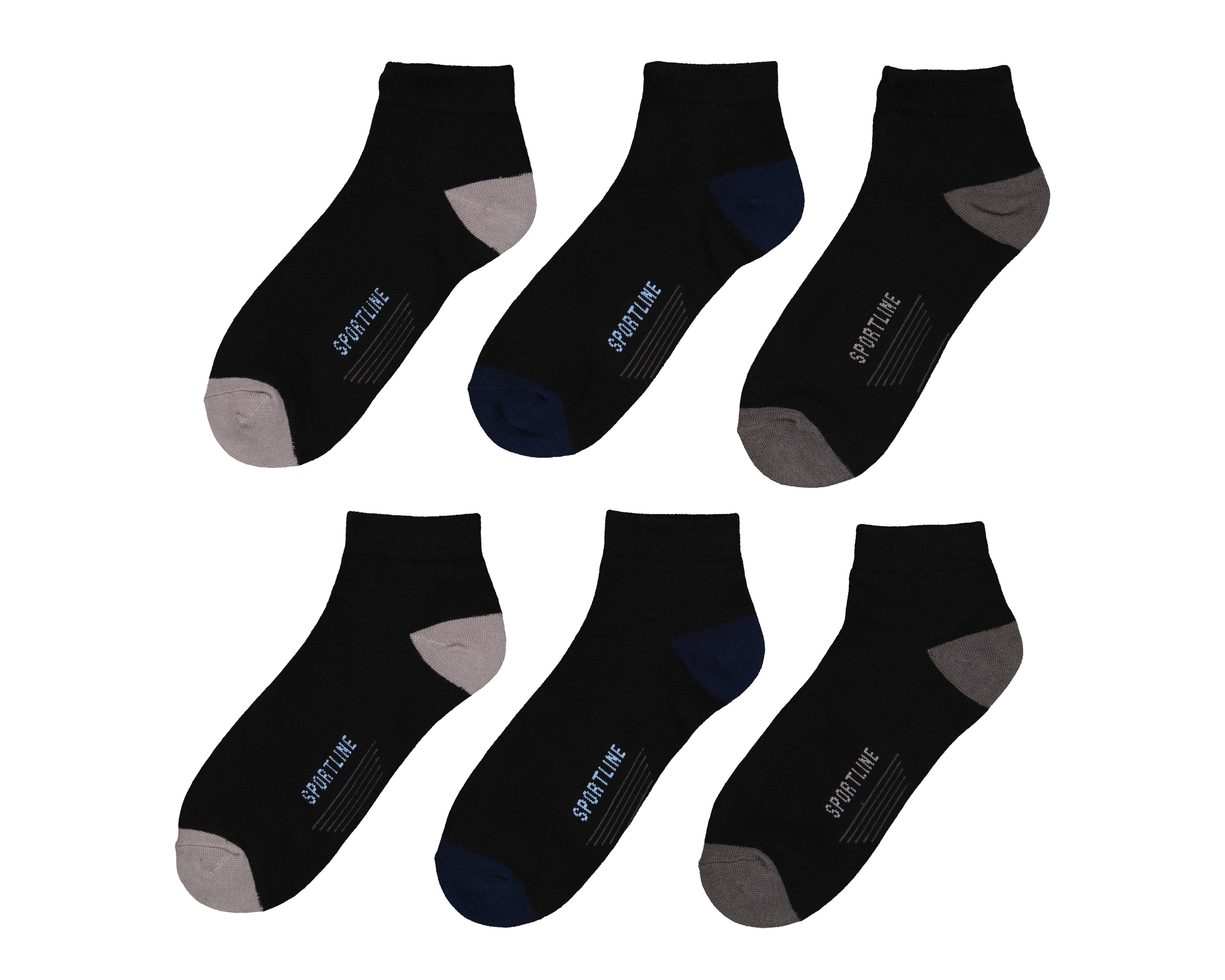 Foto 2 pulgar | Foto 1 | Calcetas Deportivas Sportline para Hombre 6 Pares