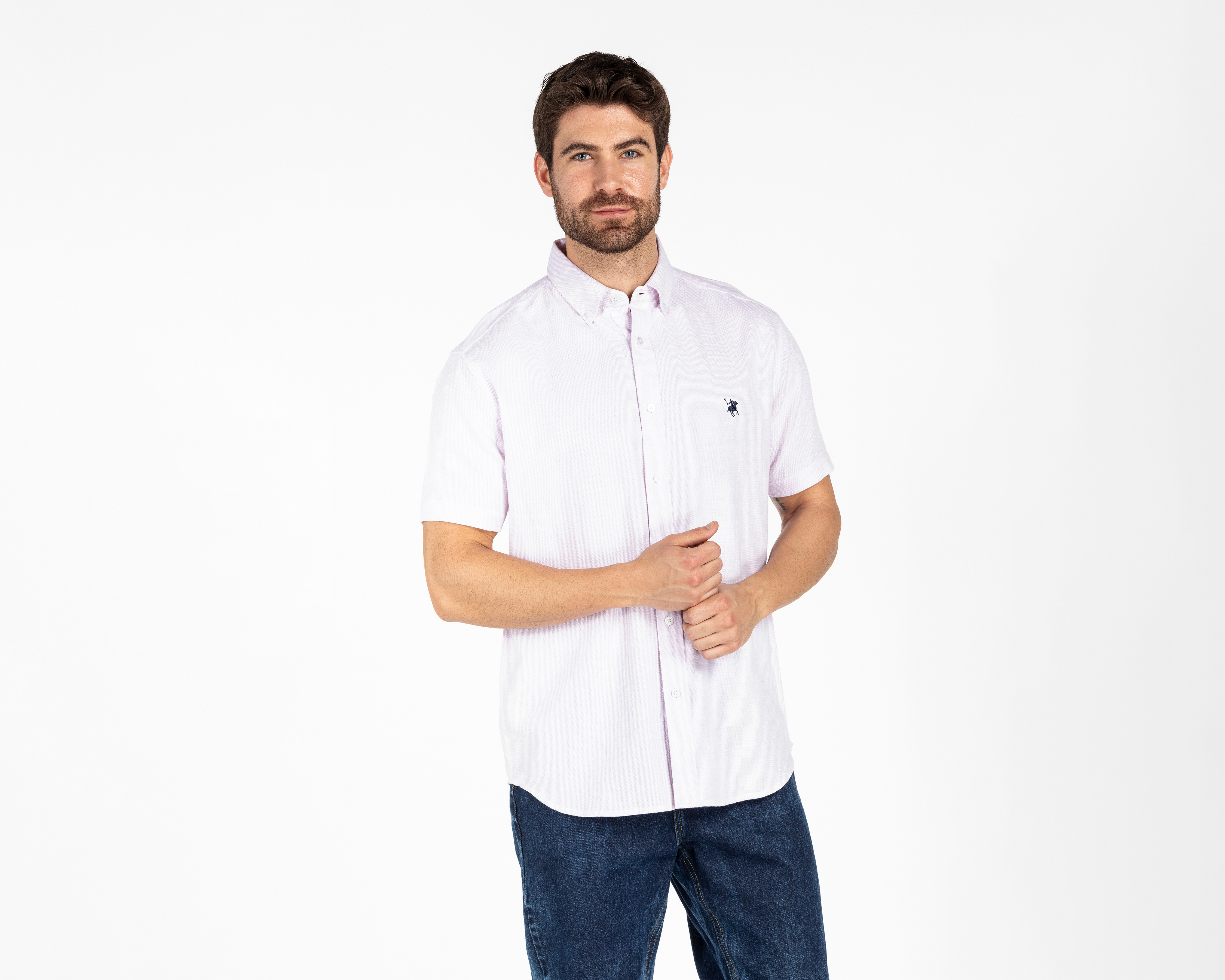 Camisa Casual de Algodón York Team Polo Club Regular para Hombre
