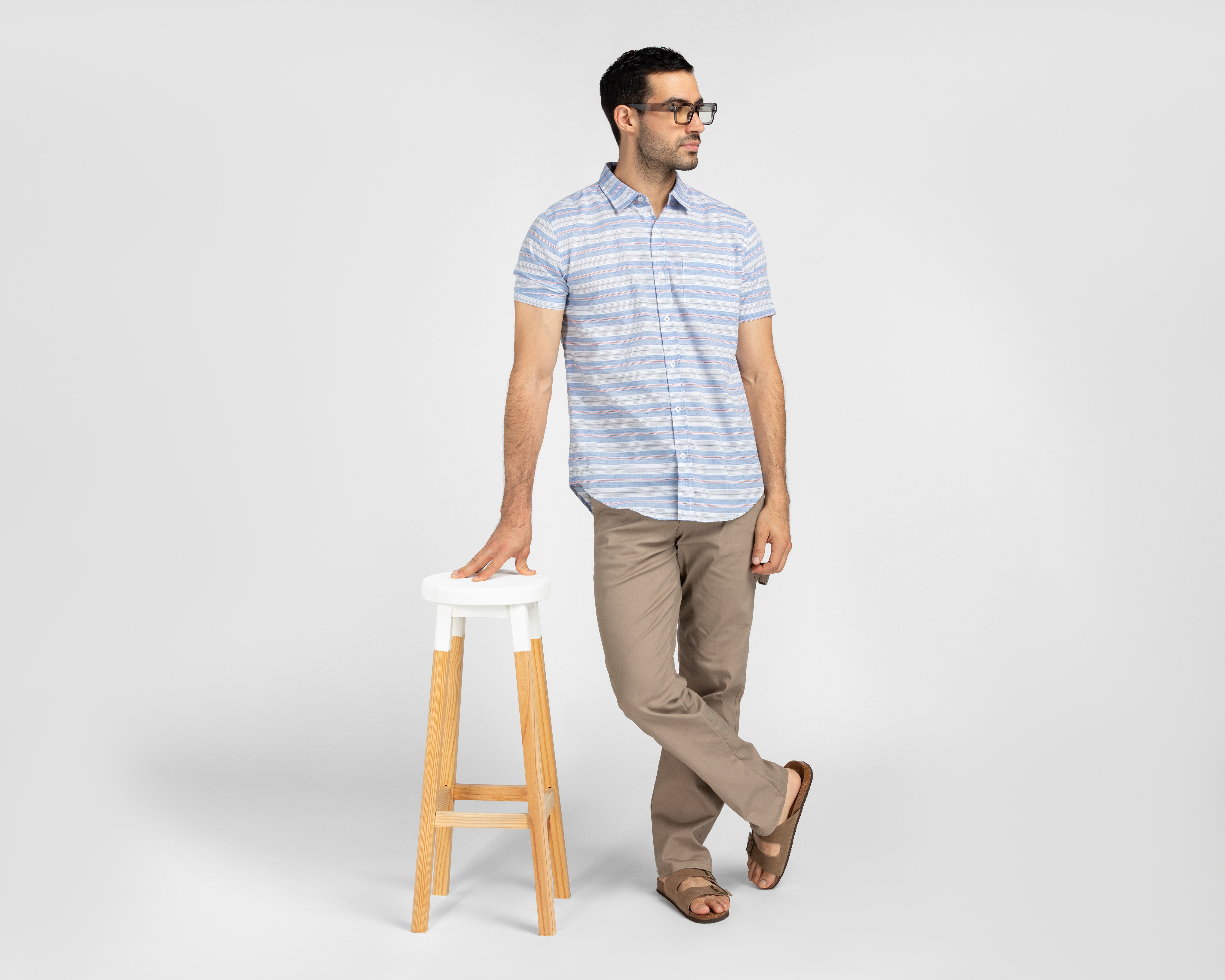 Foto 3 pulgar | Foto 2 | Camisa Casual Refill Regular Fit a Rayas para Hombre
