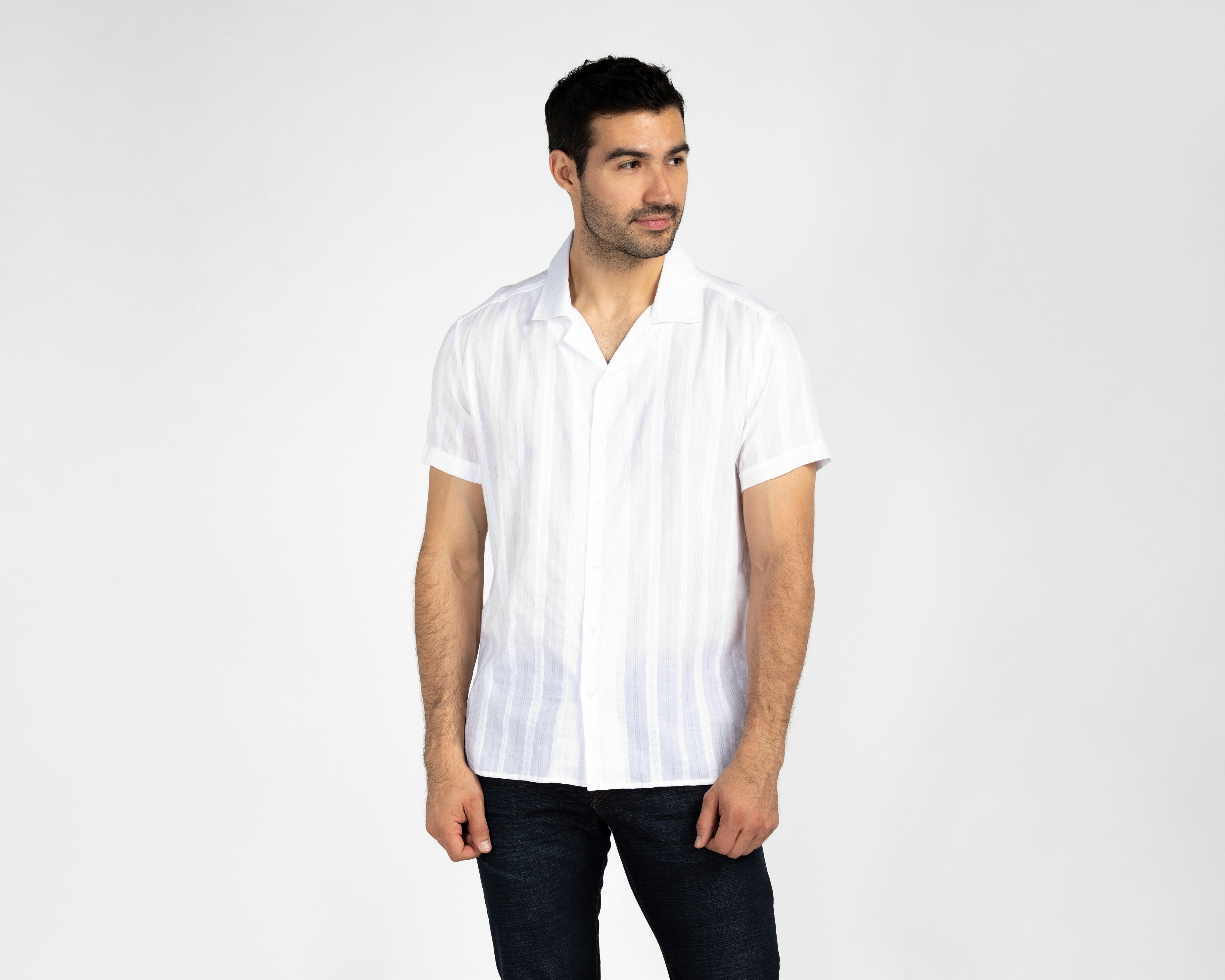 Foto 2 pulgar | Foto 1 | Camisa Casual de Algodón Porto Sur Regular Fit Lisa para Hombre