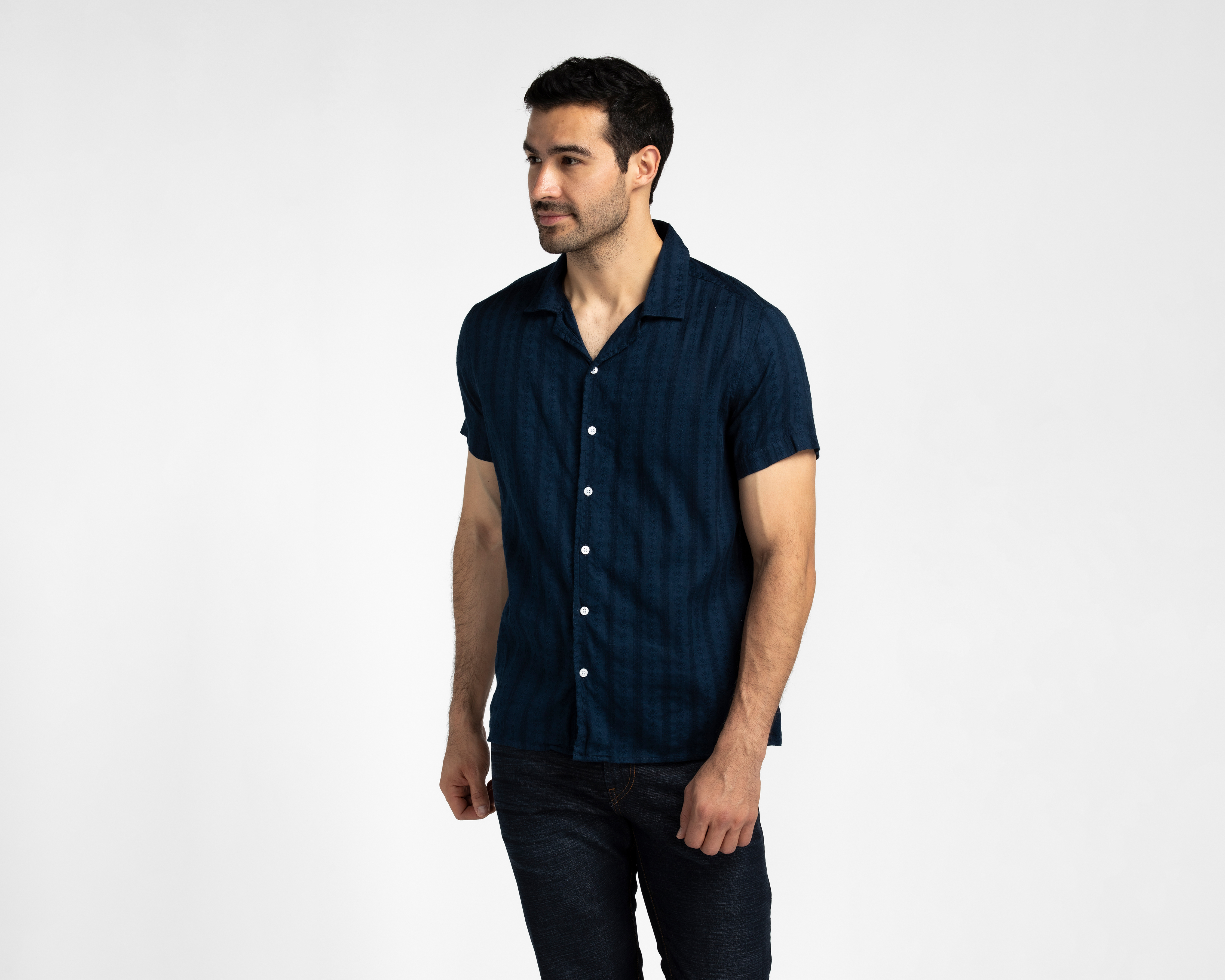 Camisa Casual de Algodón Porto Sur Regular Fit Lisa para Hombre