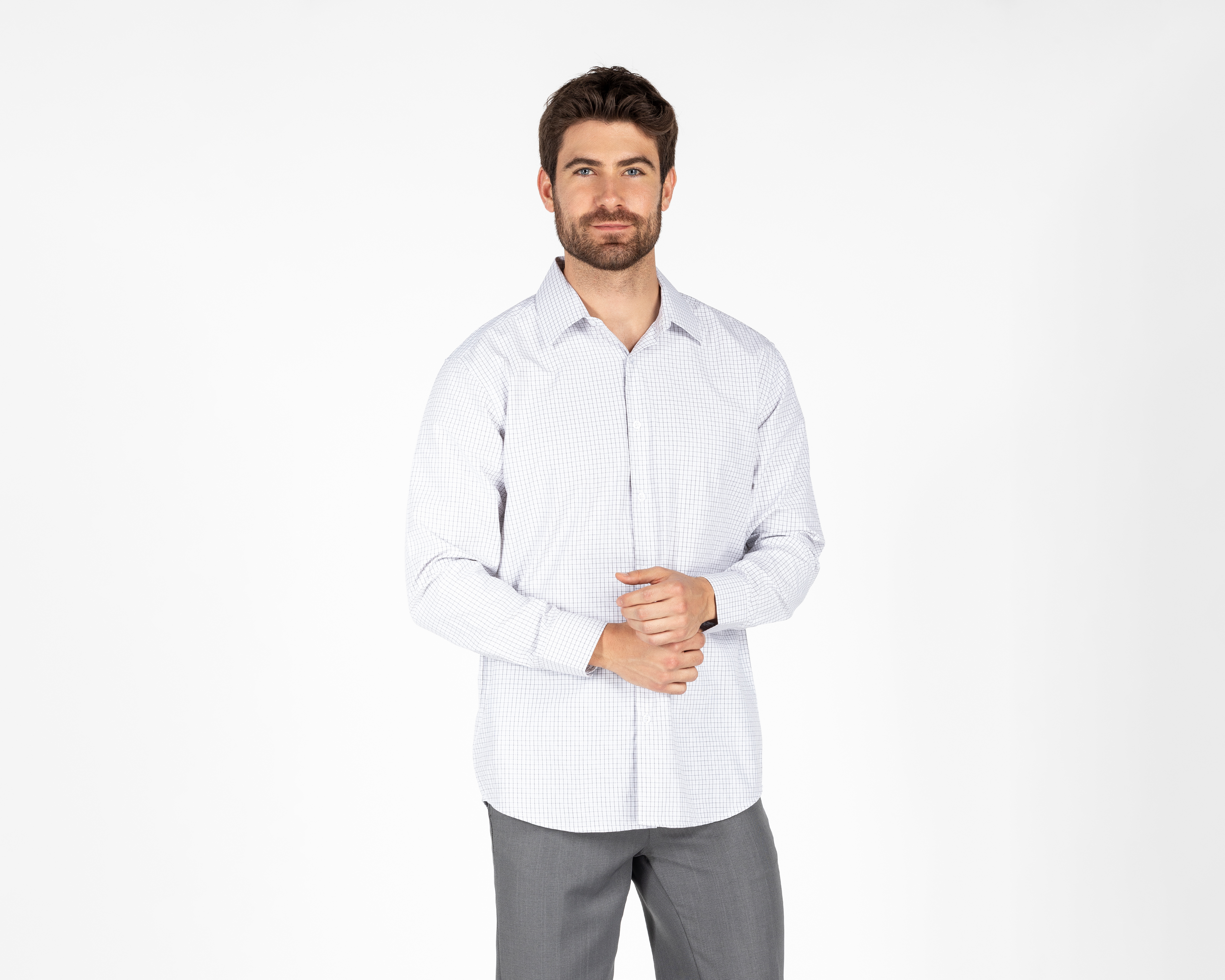 Foto 1 | Foto 1 | Camisa Casual Wall Street Regular Fit a Cuadros para Hombre