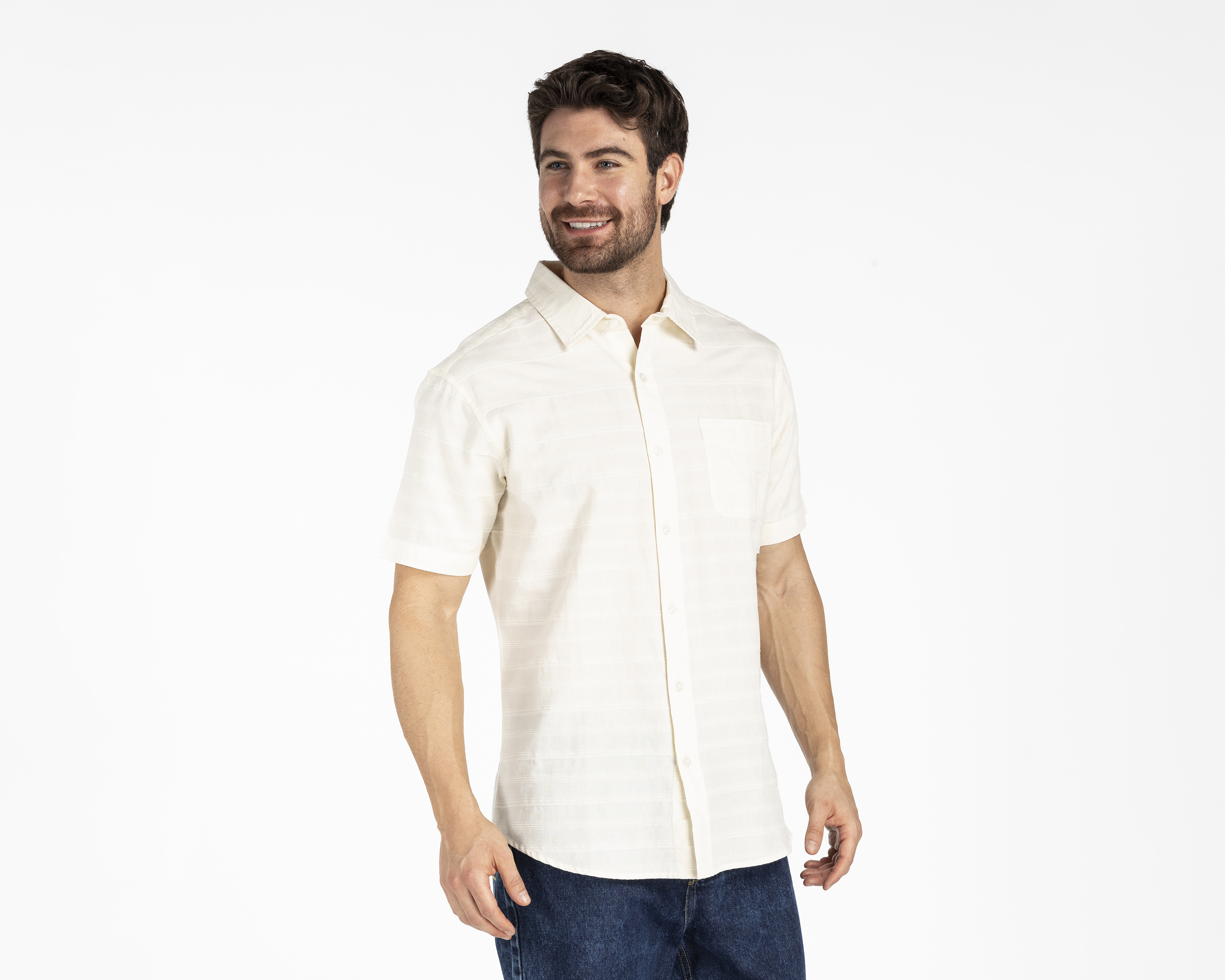 Camisa Casual de Algodón Refill Regular Fit Lisa para Hombre