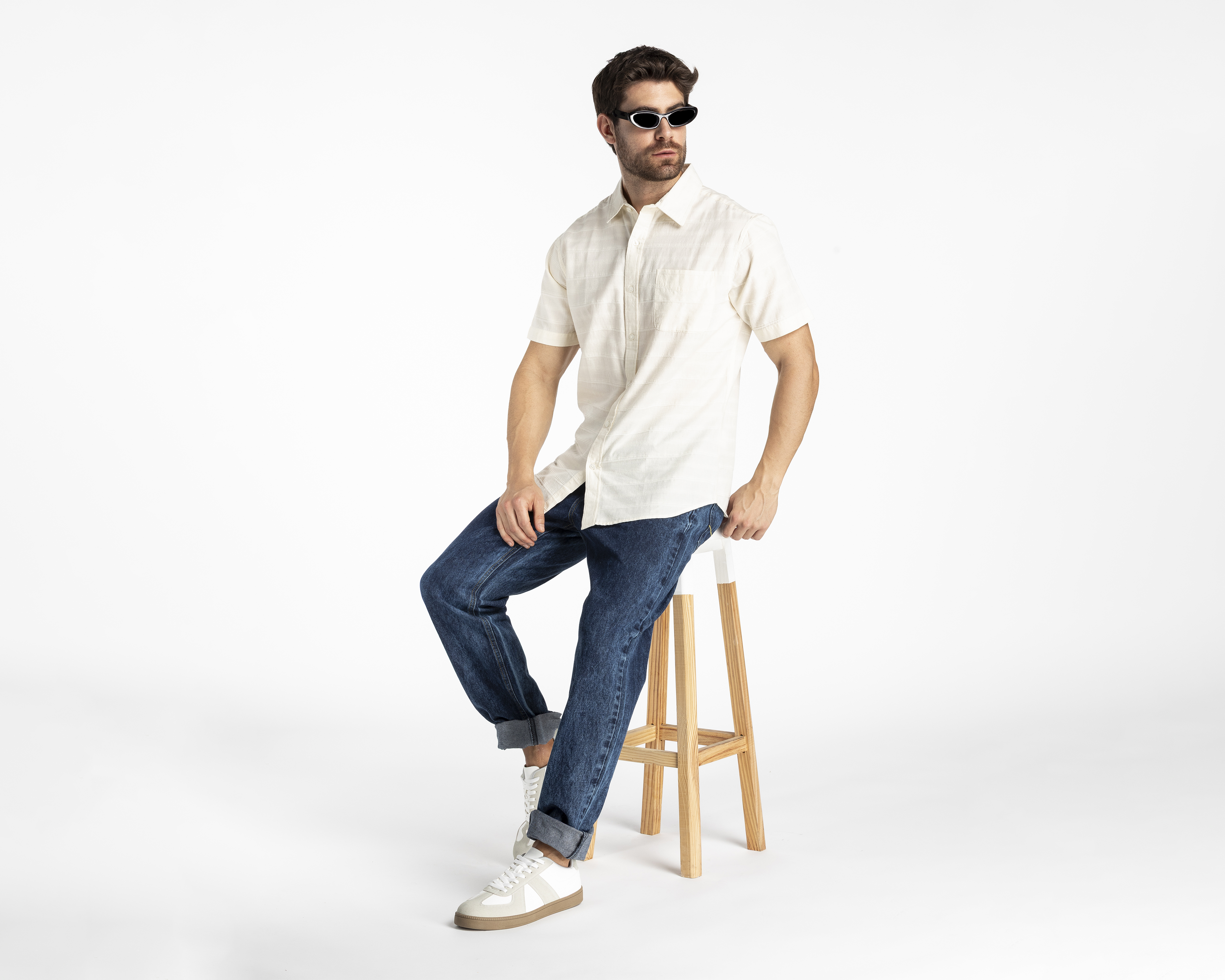 Foto 3 pulgar | Foto 2 | Camisa Casual de Algodón Refill Regular Fit Lisa para Hombre