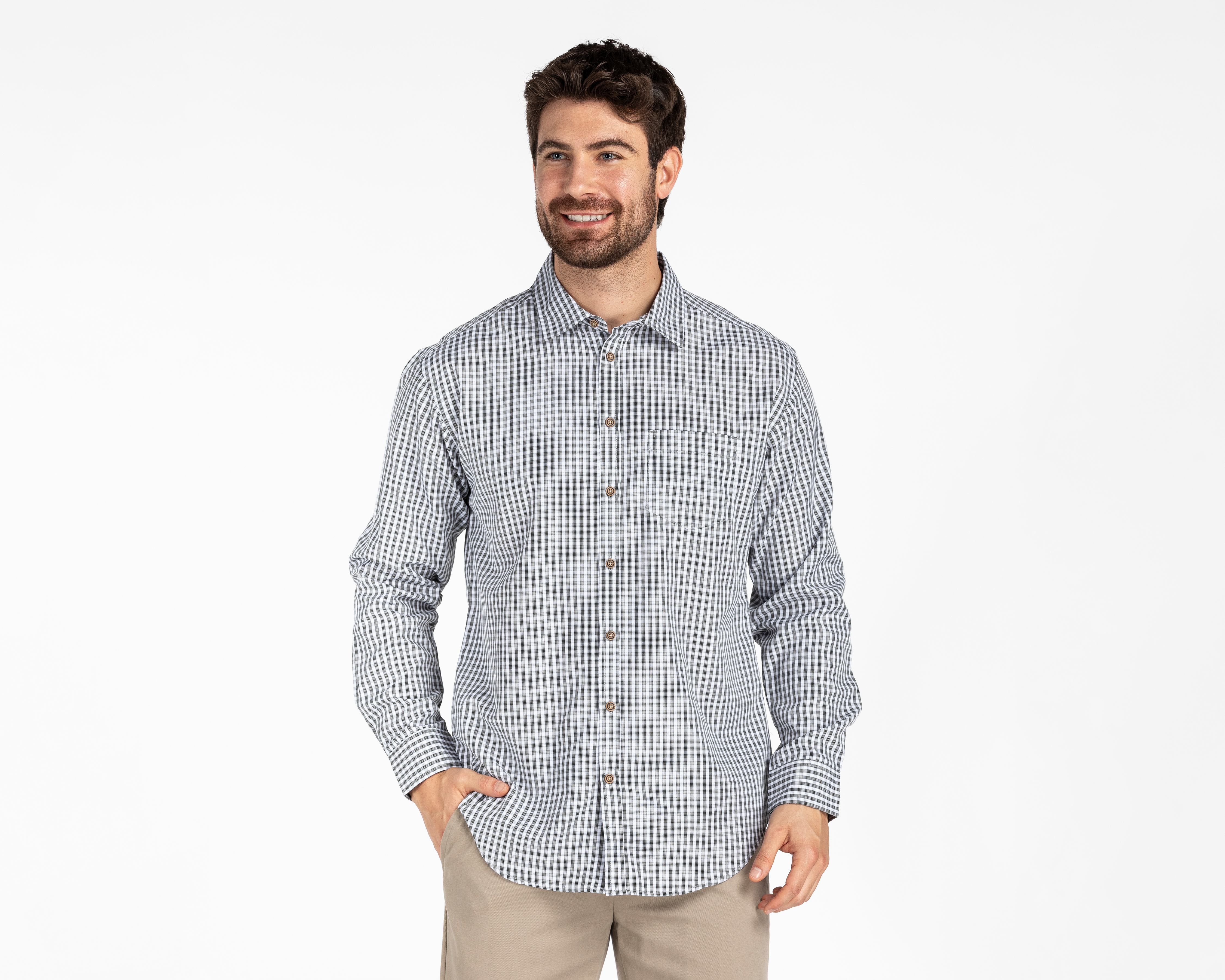 Foto 1 | Foto 1 | Camisa Casual Porto Sur Regular Fit a Cuadros para Hombre