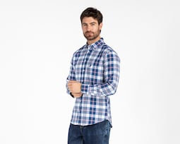 Camisa Casual Refill Regular Fit a Cuadros para Hombre