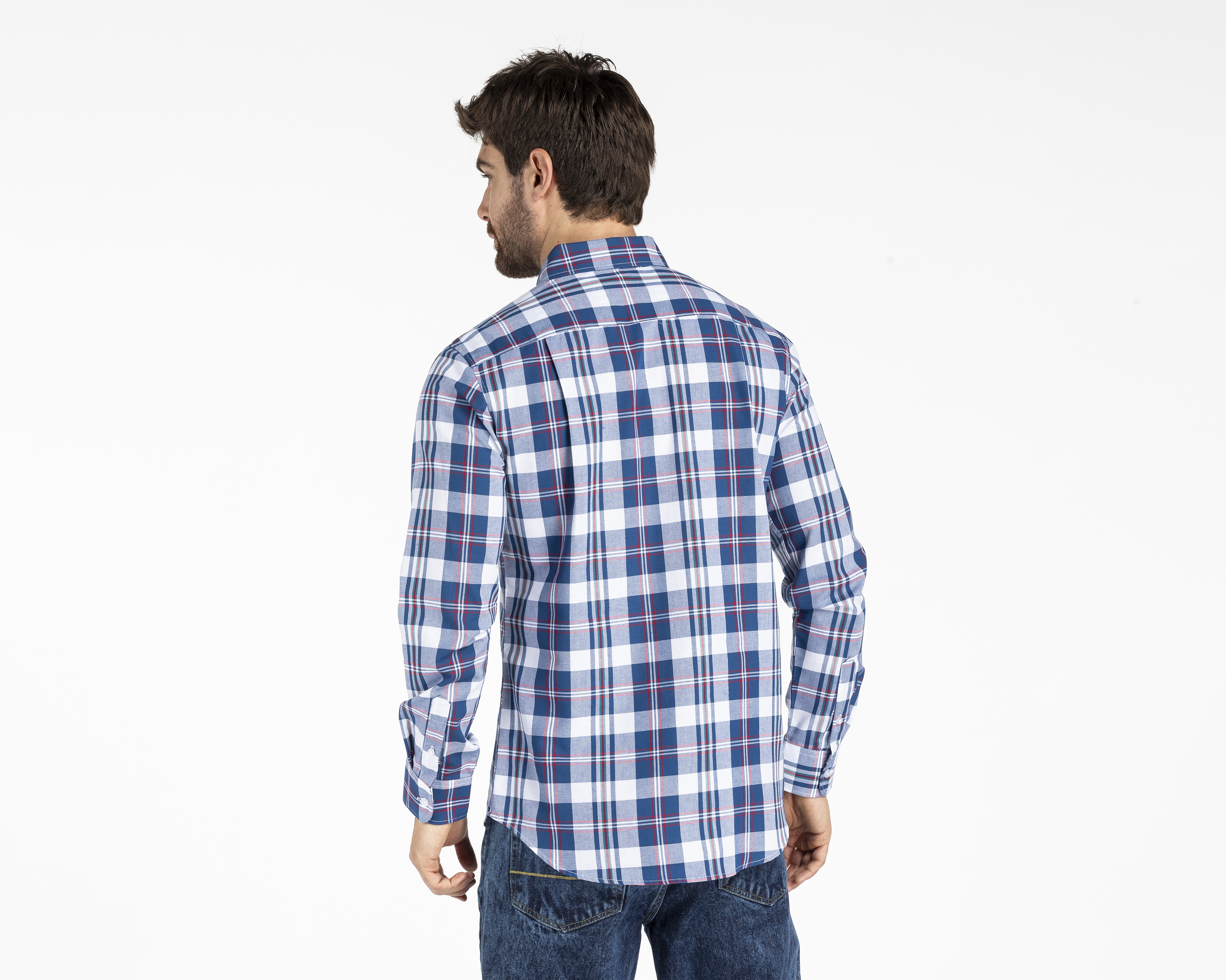 Foto 4 pulgar | Foto 3 | Camisa Casual Refill Regular Fit a Cuadros para Hombre