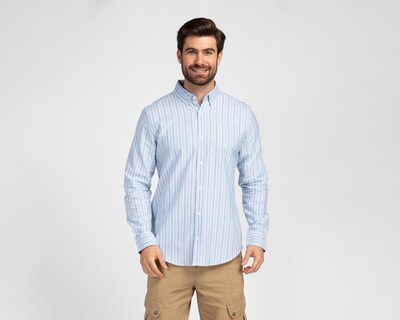 Foto 1 | Foto 1 | Camisa Casual de Algodón Refill Regular Fit a Rayas para Hombre