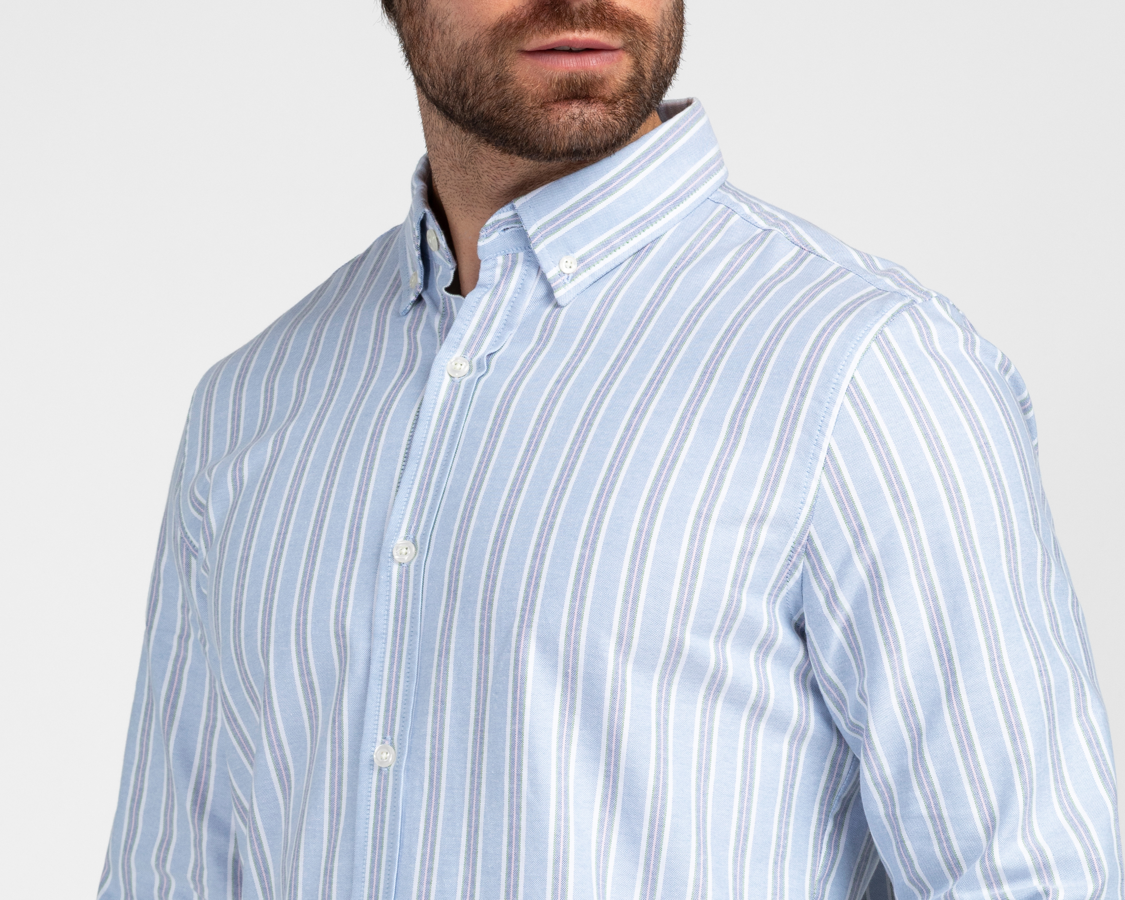 Foto 4 | Foto 4 | Camisa Casual de Algodón Refill Regular Fit a Rayas para Hombre