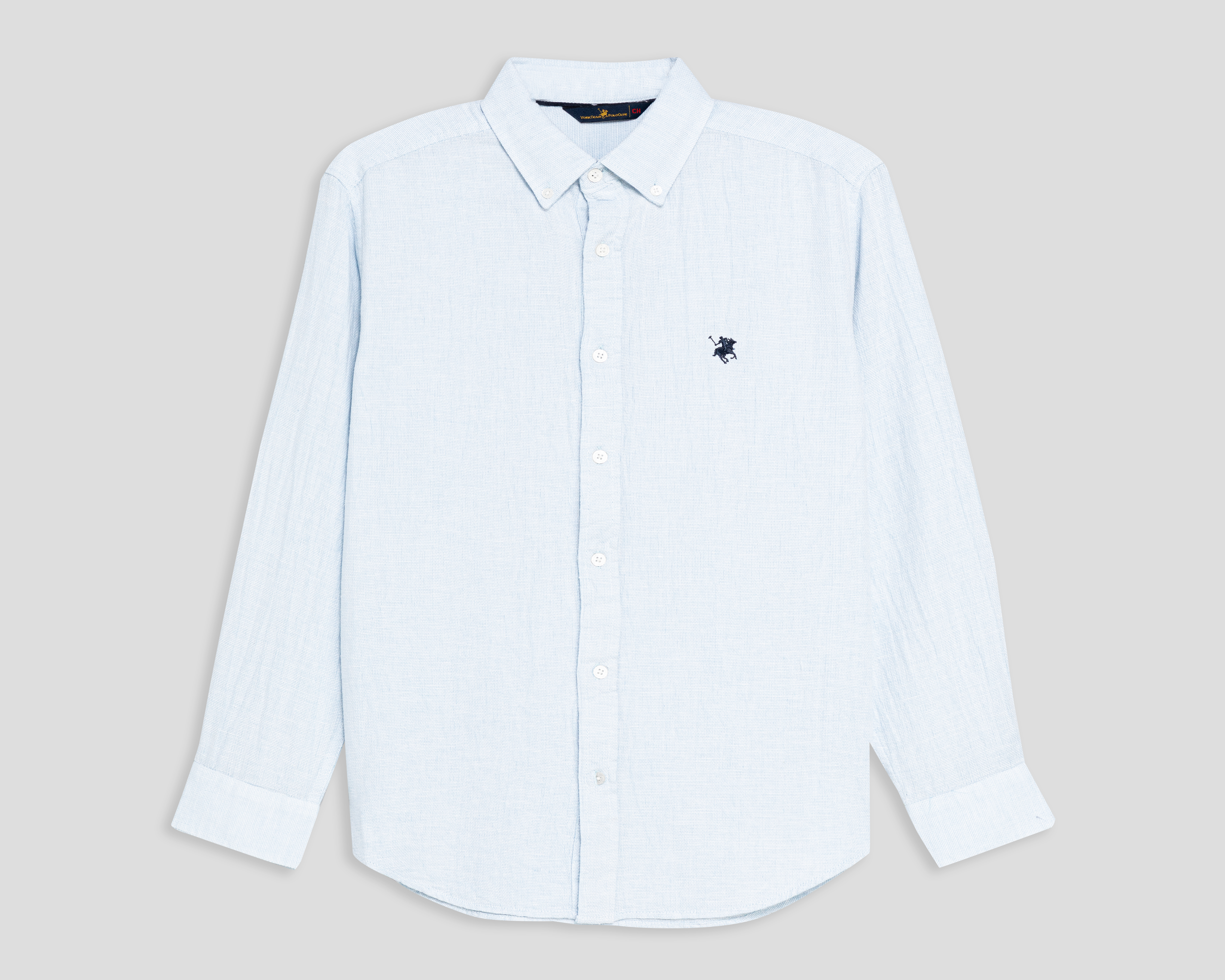 Camisa Casual de Algodón York Team Polo Club Regular Lisa para Hombre