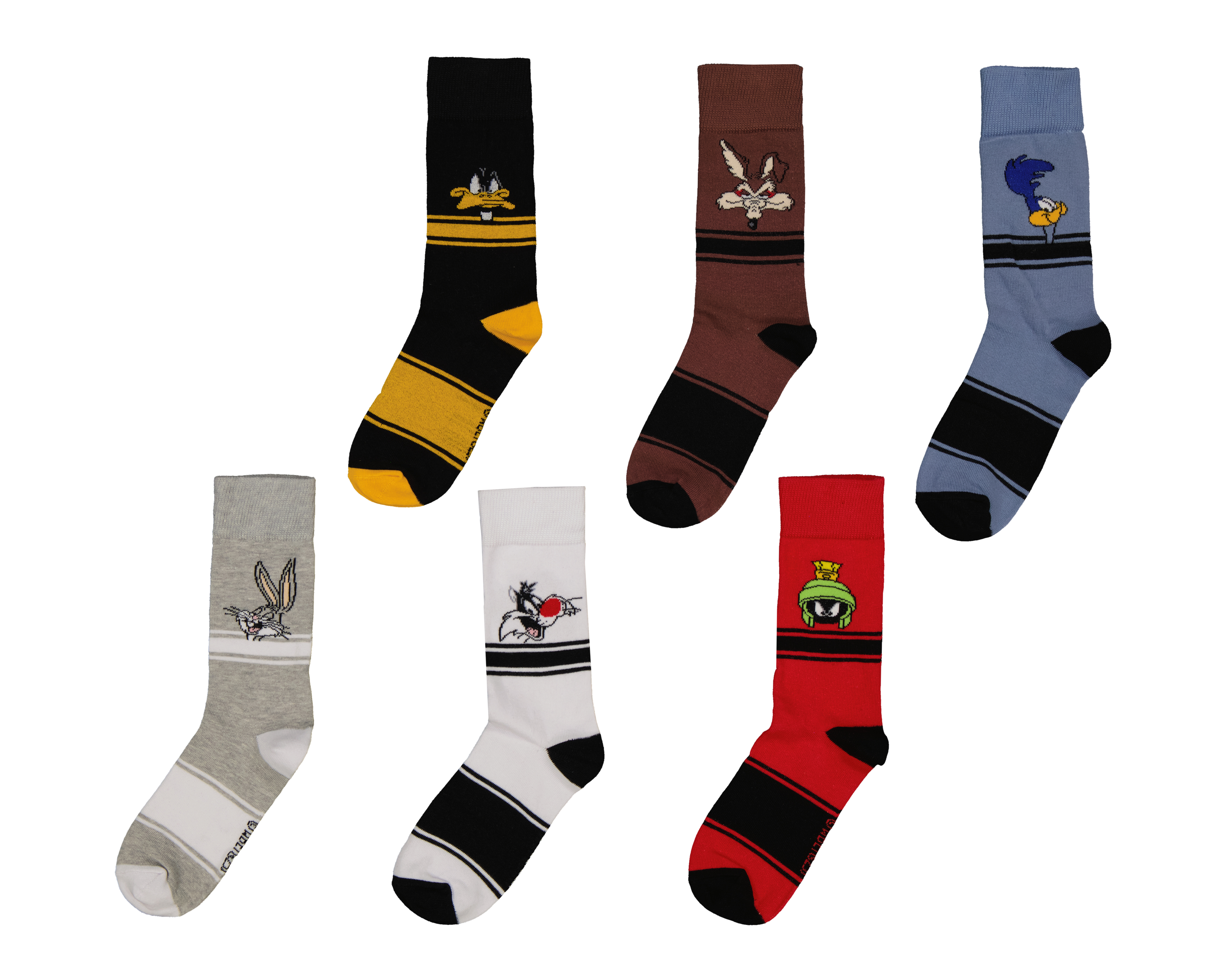 Foto 2 pulgar | Foto 1 | Calcetas Largas Looney Tunes para Hombre 6 Pares