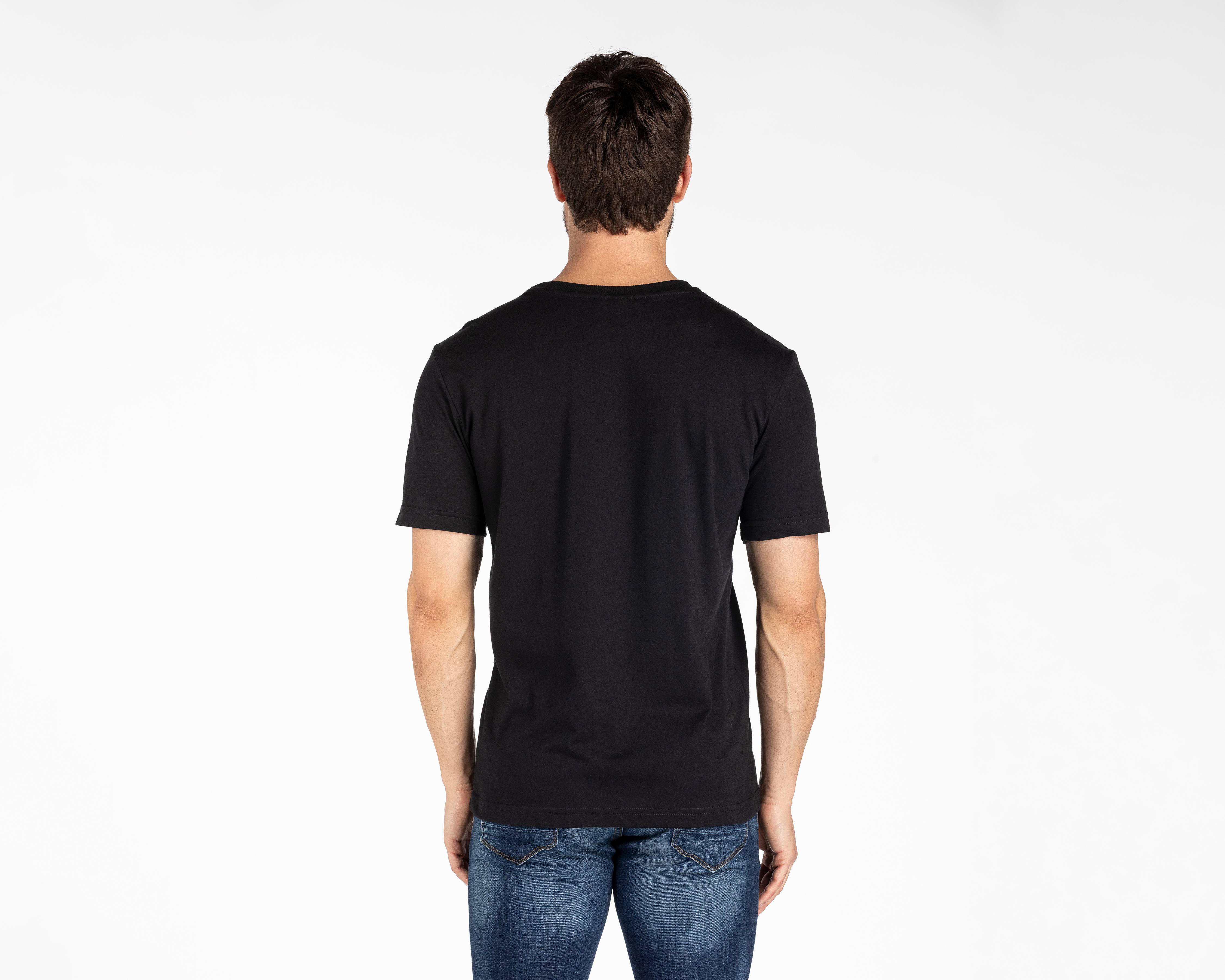 Foto 3 pulgar | Foto 2 | Playera Cuello Redondo Oggi Negra para Hombre