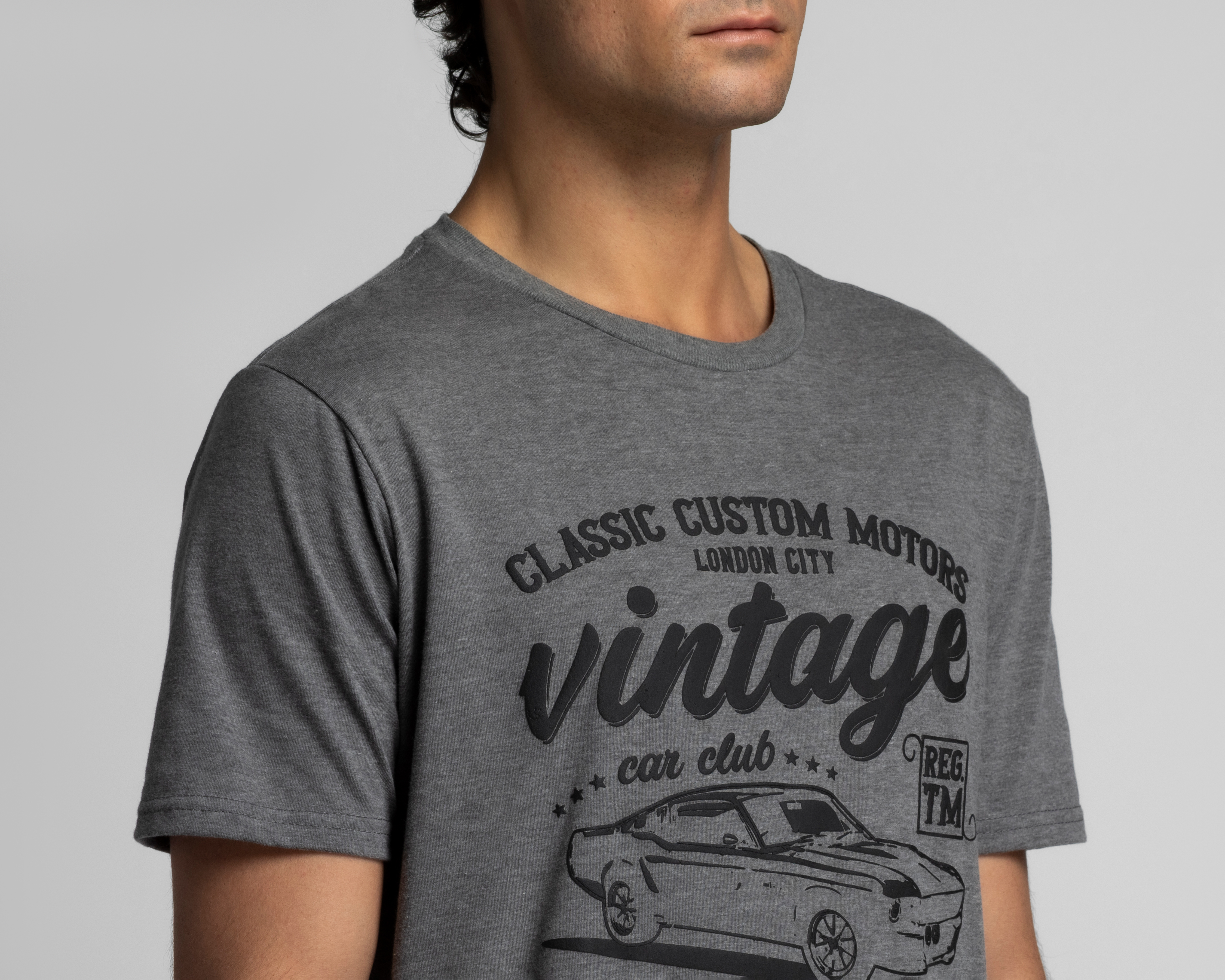 Foto 5 pulgar | Foto 4 | Playera Cuello Redondo Refill Gris para Hombre