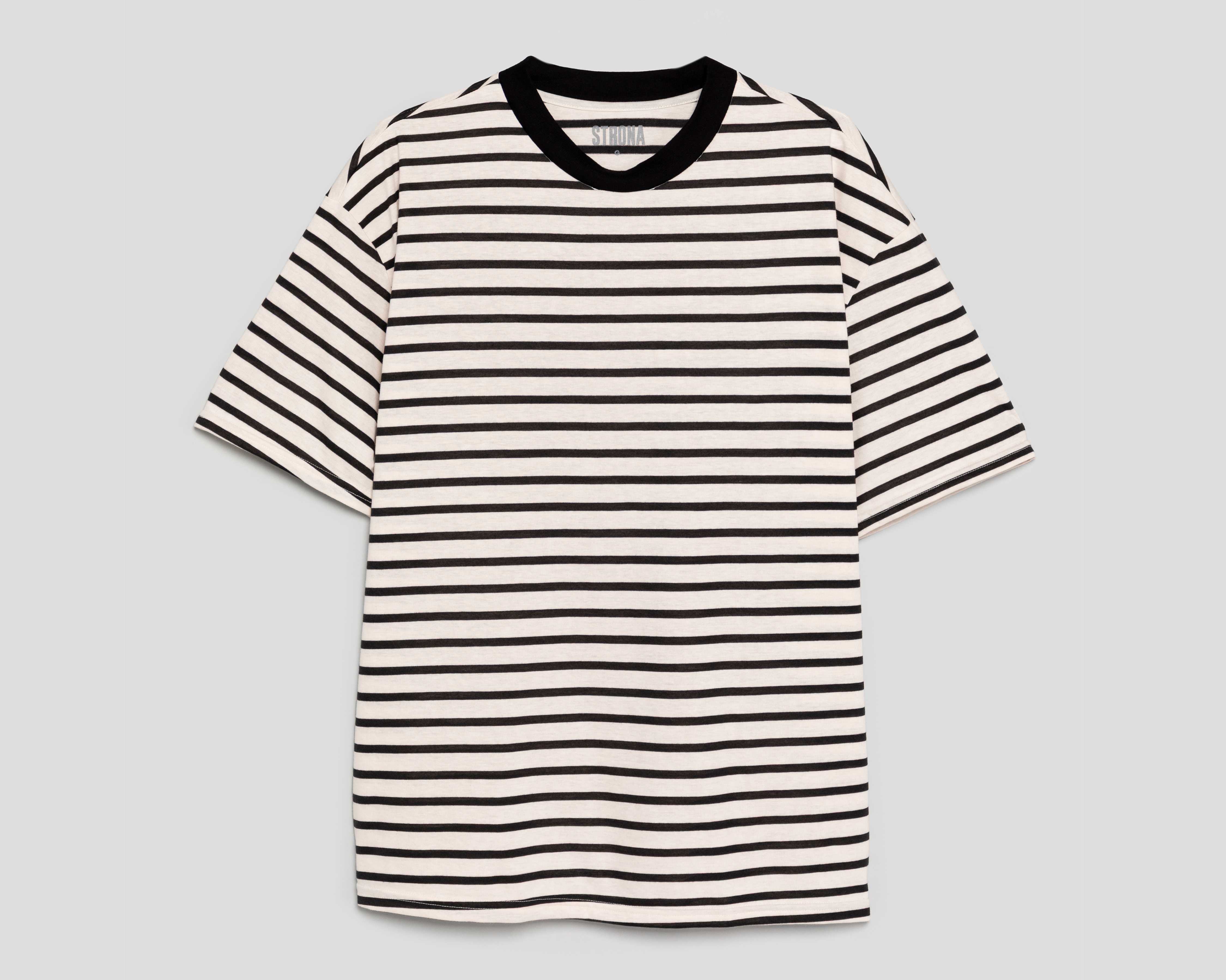 Playera Cuello Redondo Blanca Strona para Hombre
