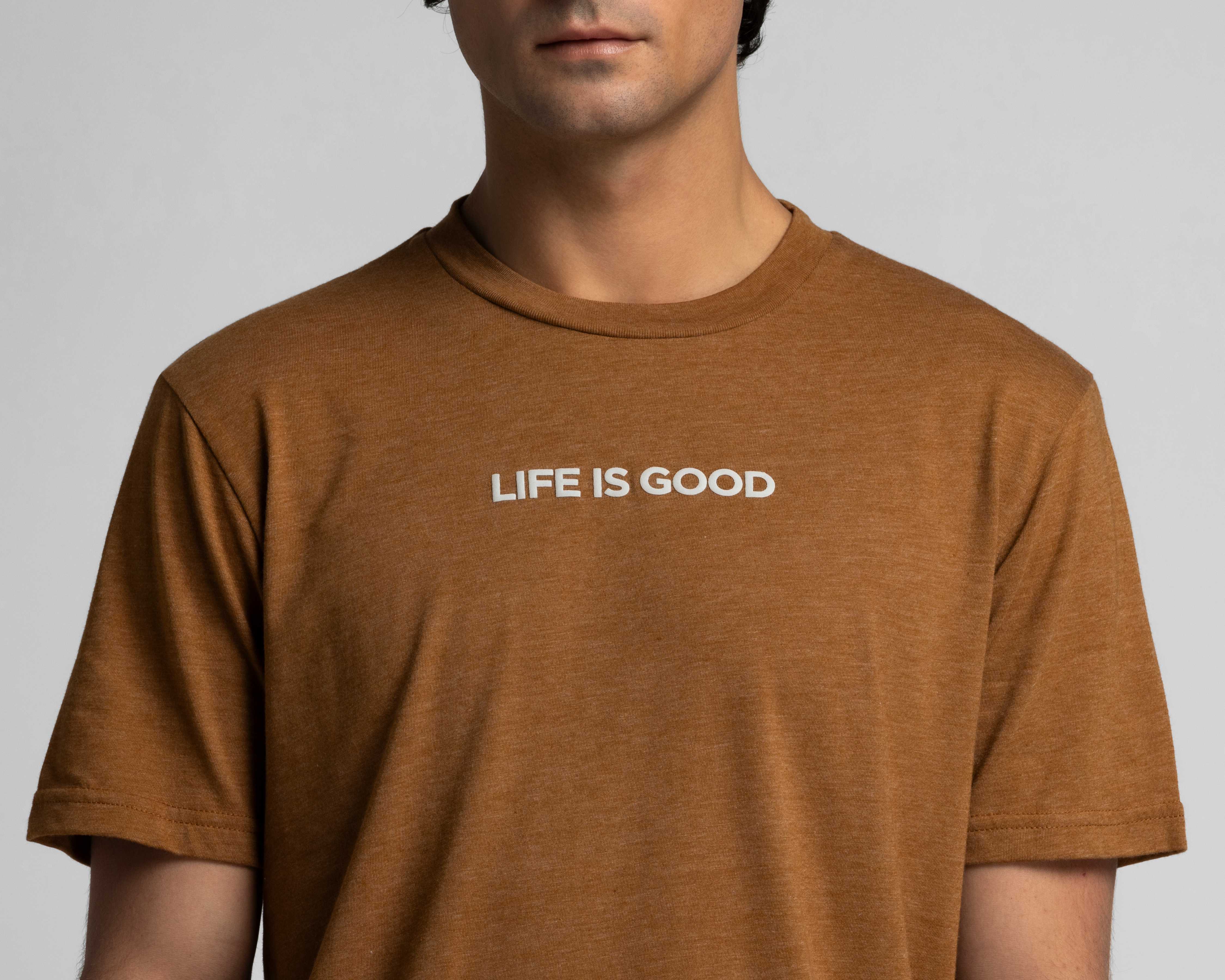 Foto 4 | Foto 4 | Playera de Cuello Redondo Café Refill para Hombre
