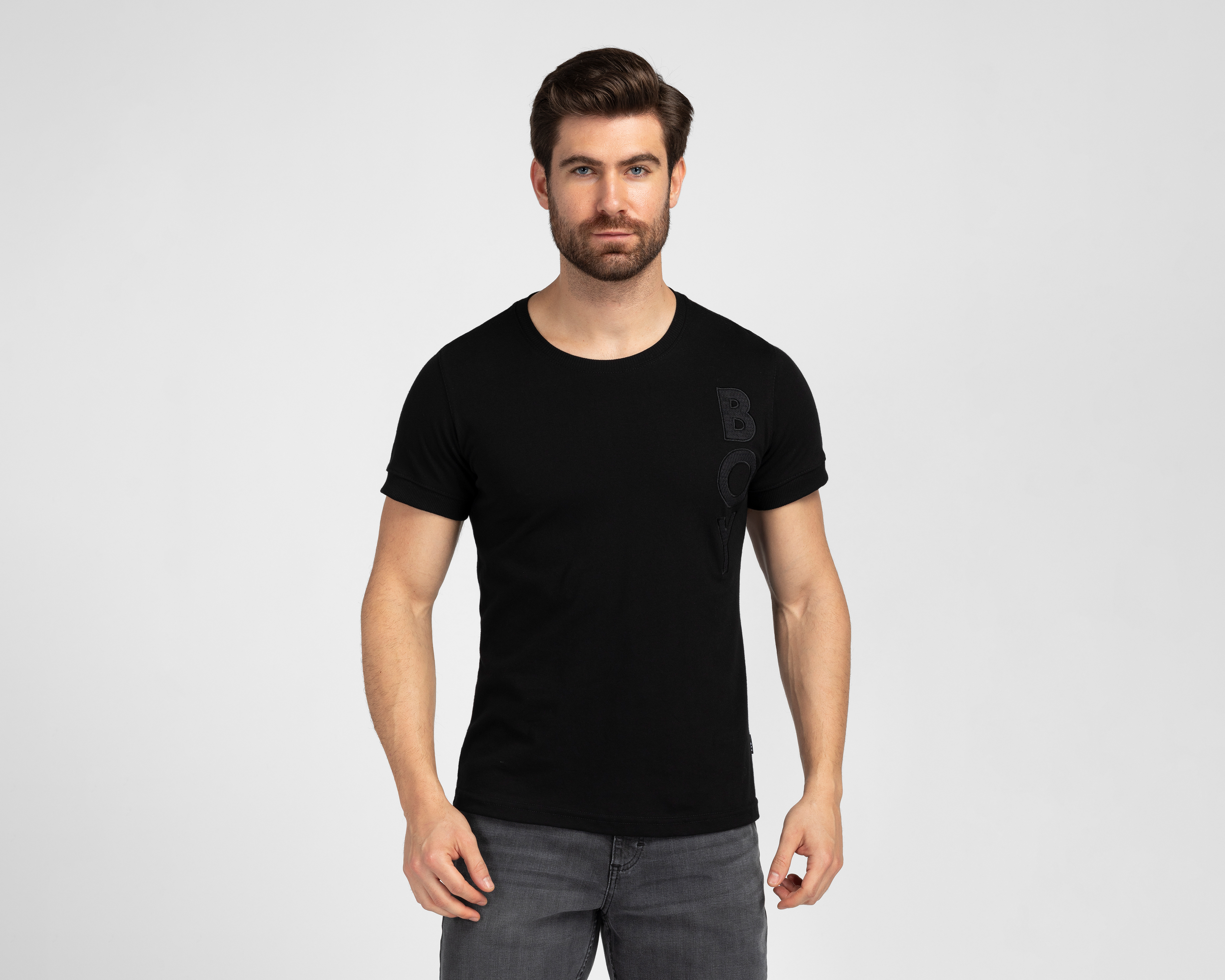 Foto 1 | Foto 1 | Playera de Cuello Redondo Negro Boy London para Hombre