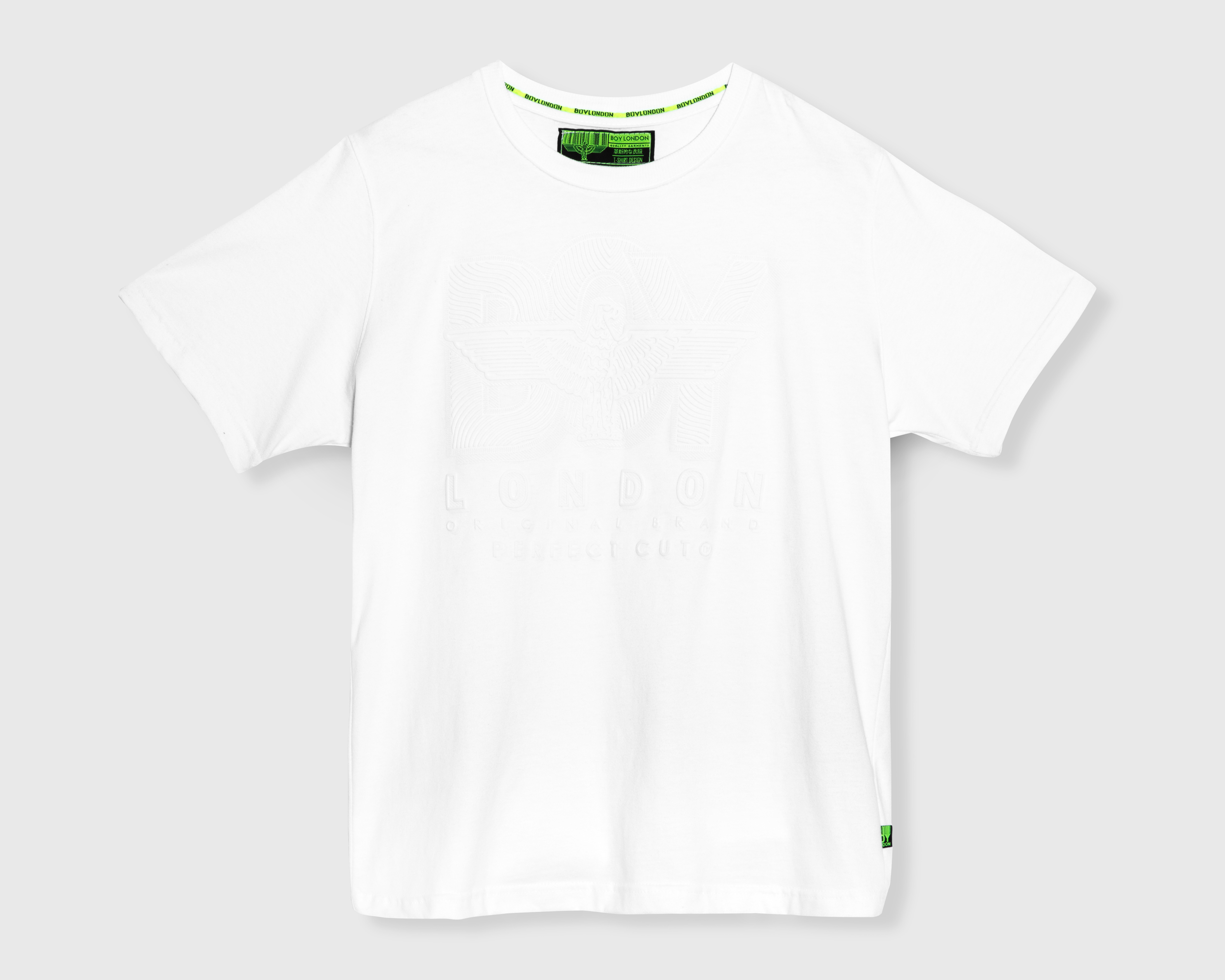 Foto 2 pulgar | Foto 1 | Playera de Cuello Redondo Blanca Boy London para Hombre