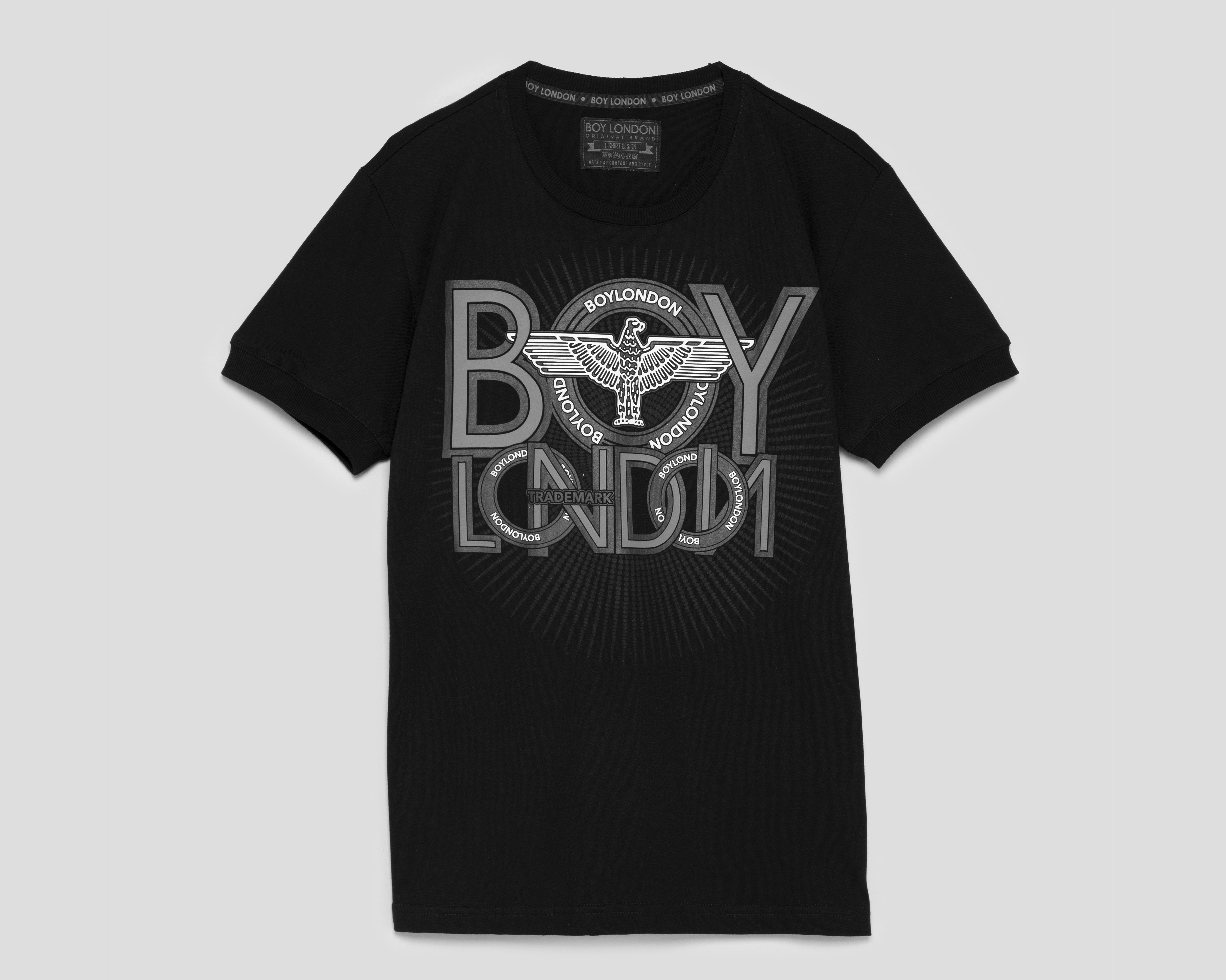 Foto 1 | Foto 1 | Playera de Cuello Redondo Negra Boy London para Hombre