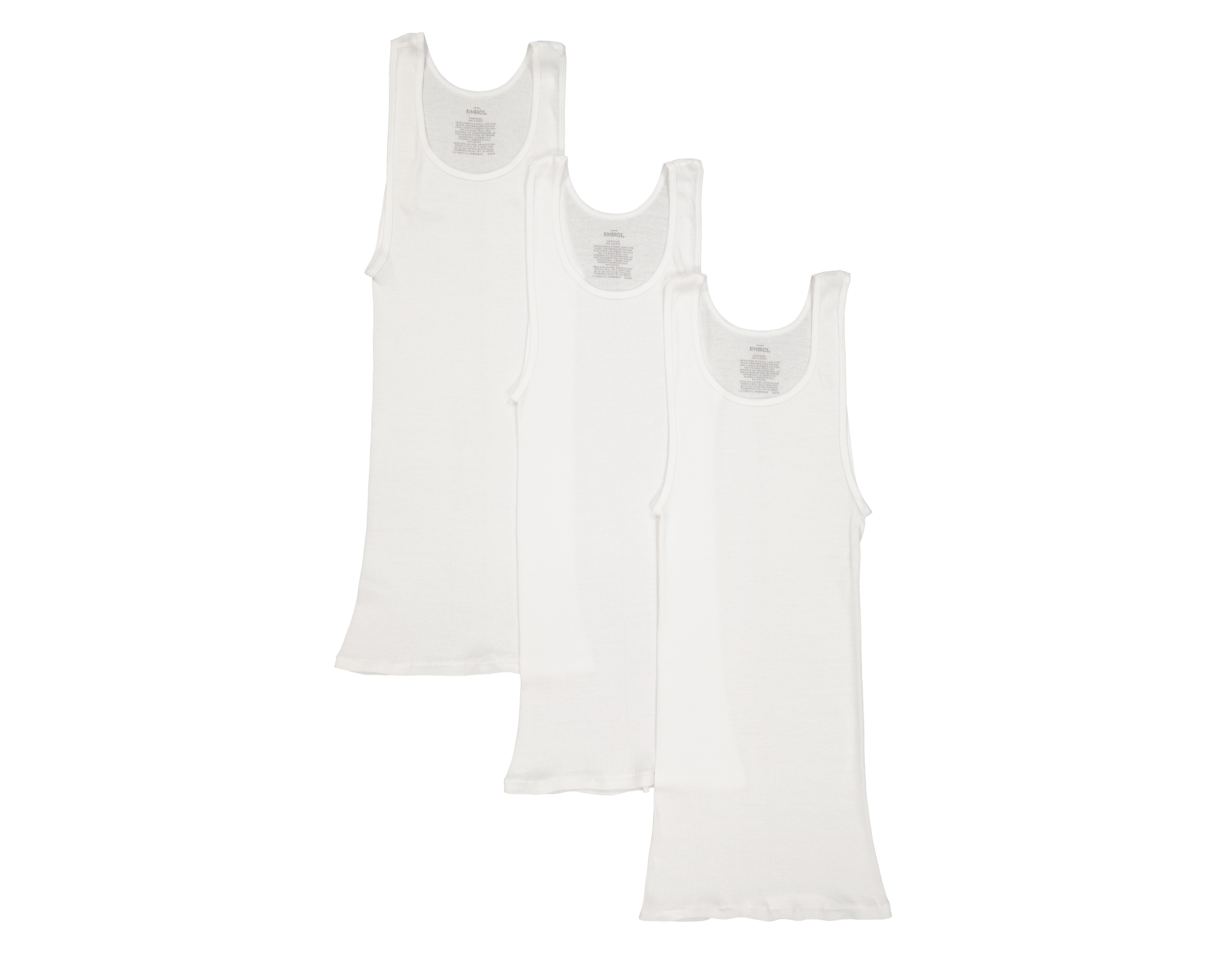 Camiseta Interior Cuello Redondo Rinbros para Hombre 3 Piezas