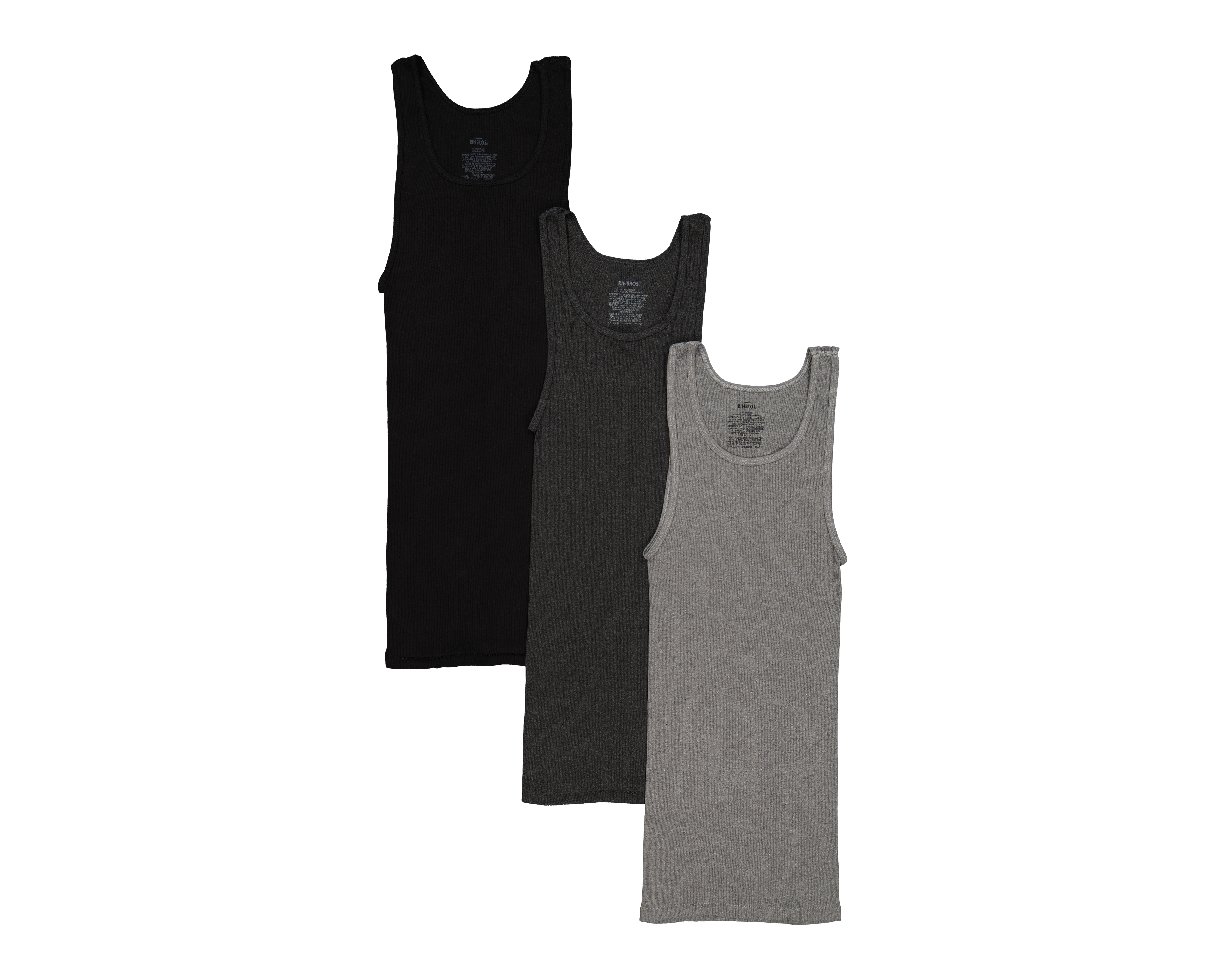Camiseta Interior Cuello Redondo Rinbros para Hombre 3 Piezas