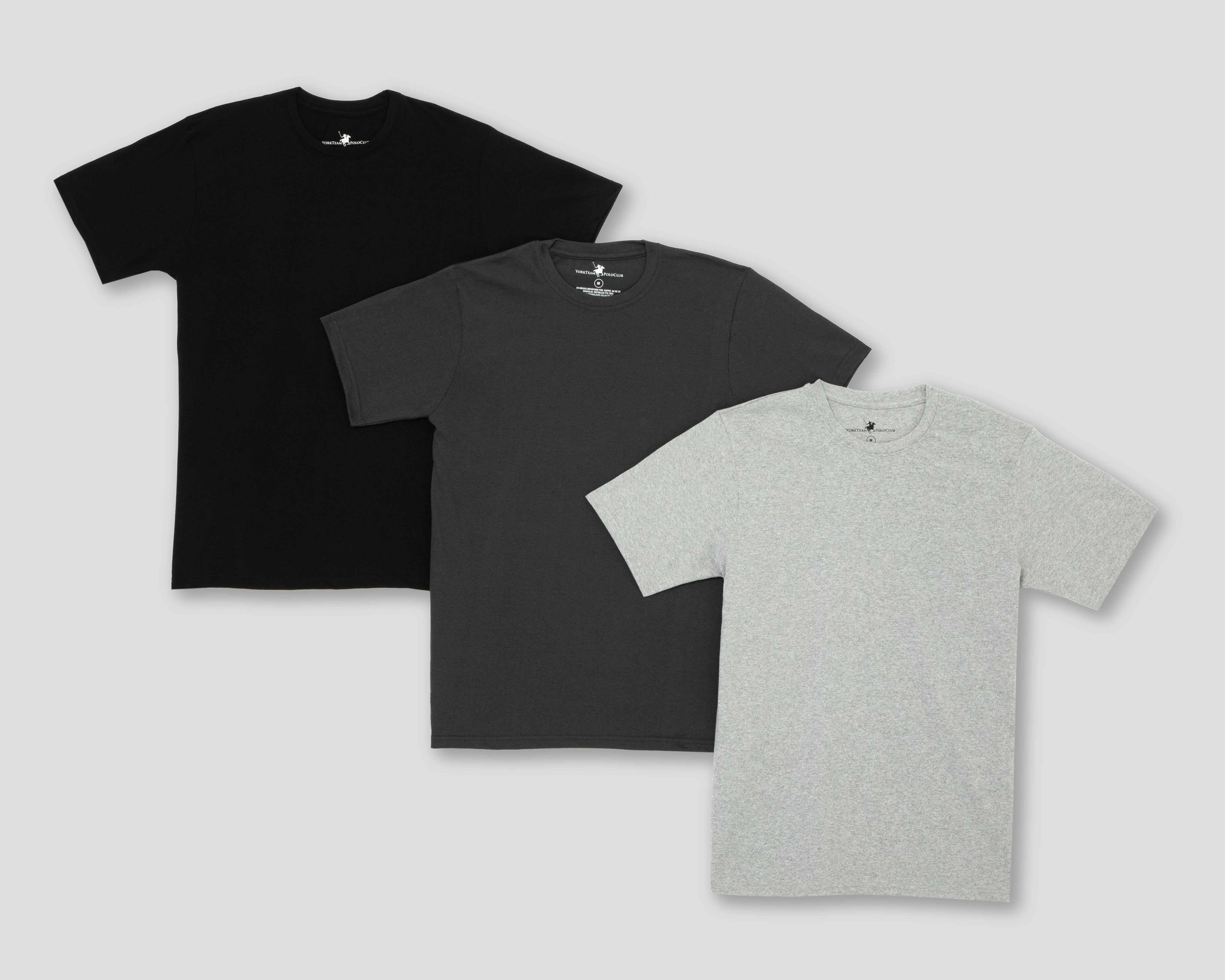 Playera Interior Cuello Redondo York Team Polo Club para Hombre 3 Piezas