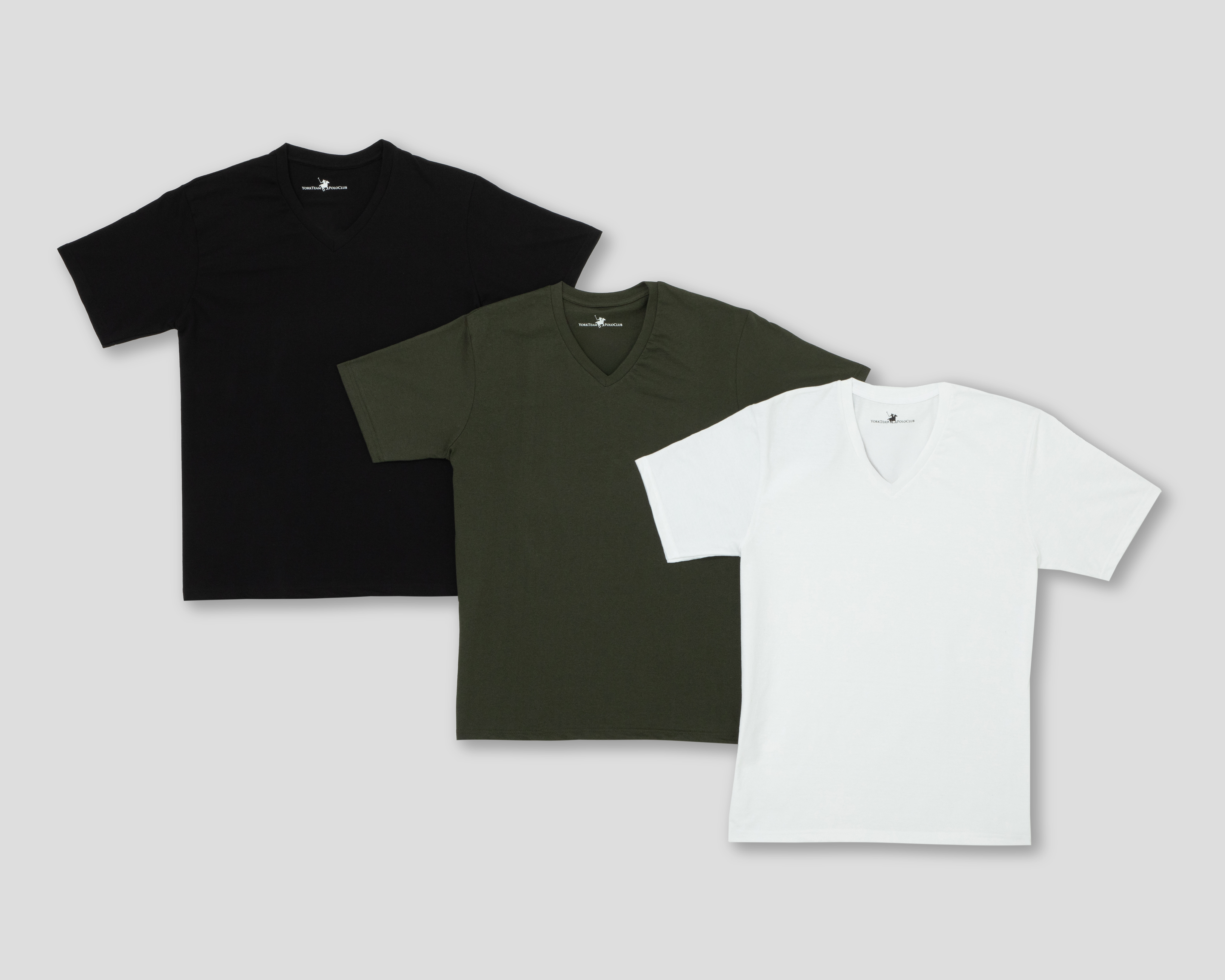 Playera Interior Cuello V York Team Polo Club para Hombre 3 Piezas