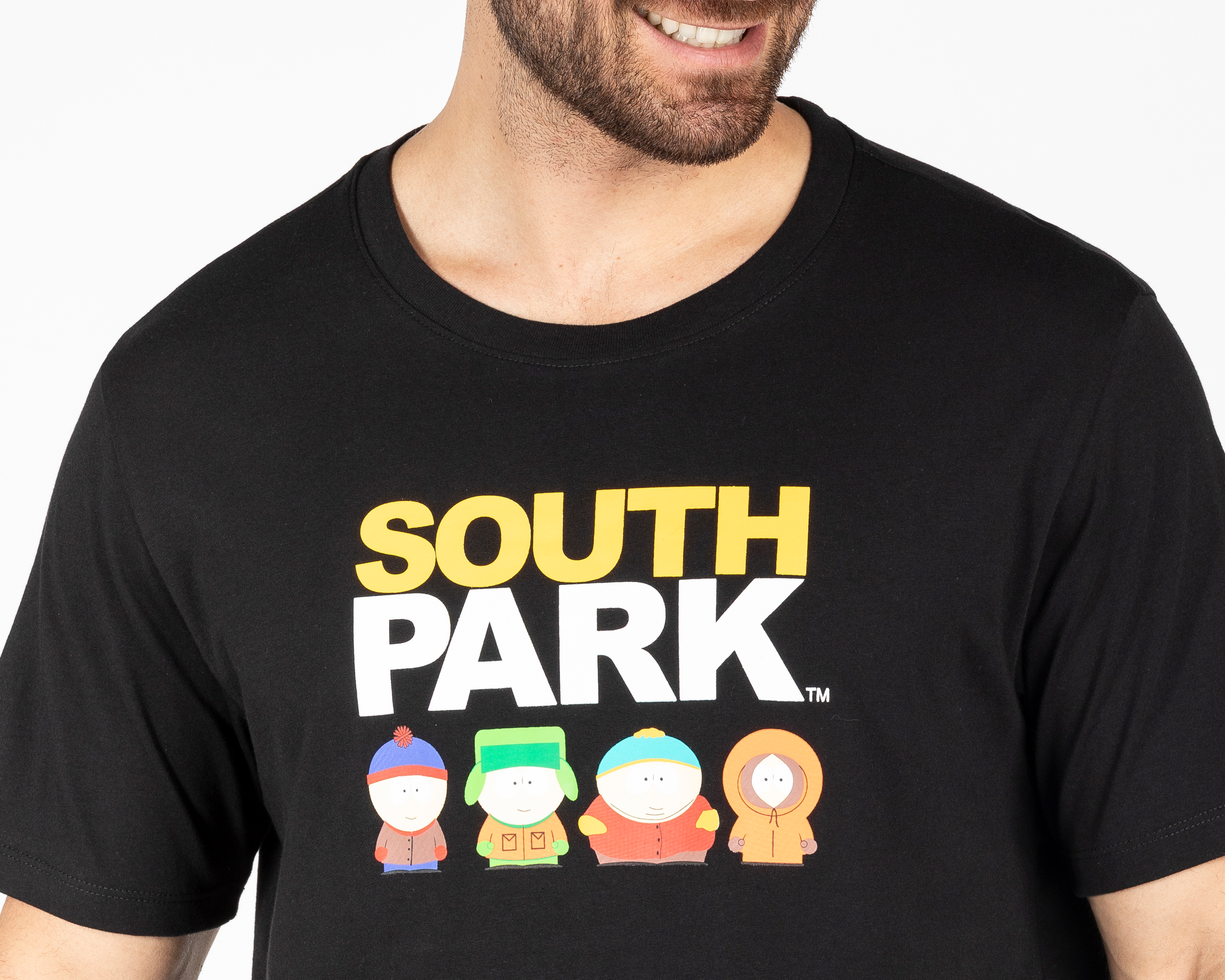 Foto 4 pulgar | Foto 3 | Playera de Cuello Redondo Negra South Park para Hombre