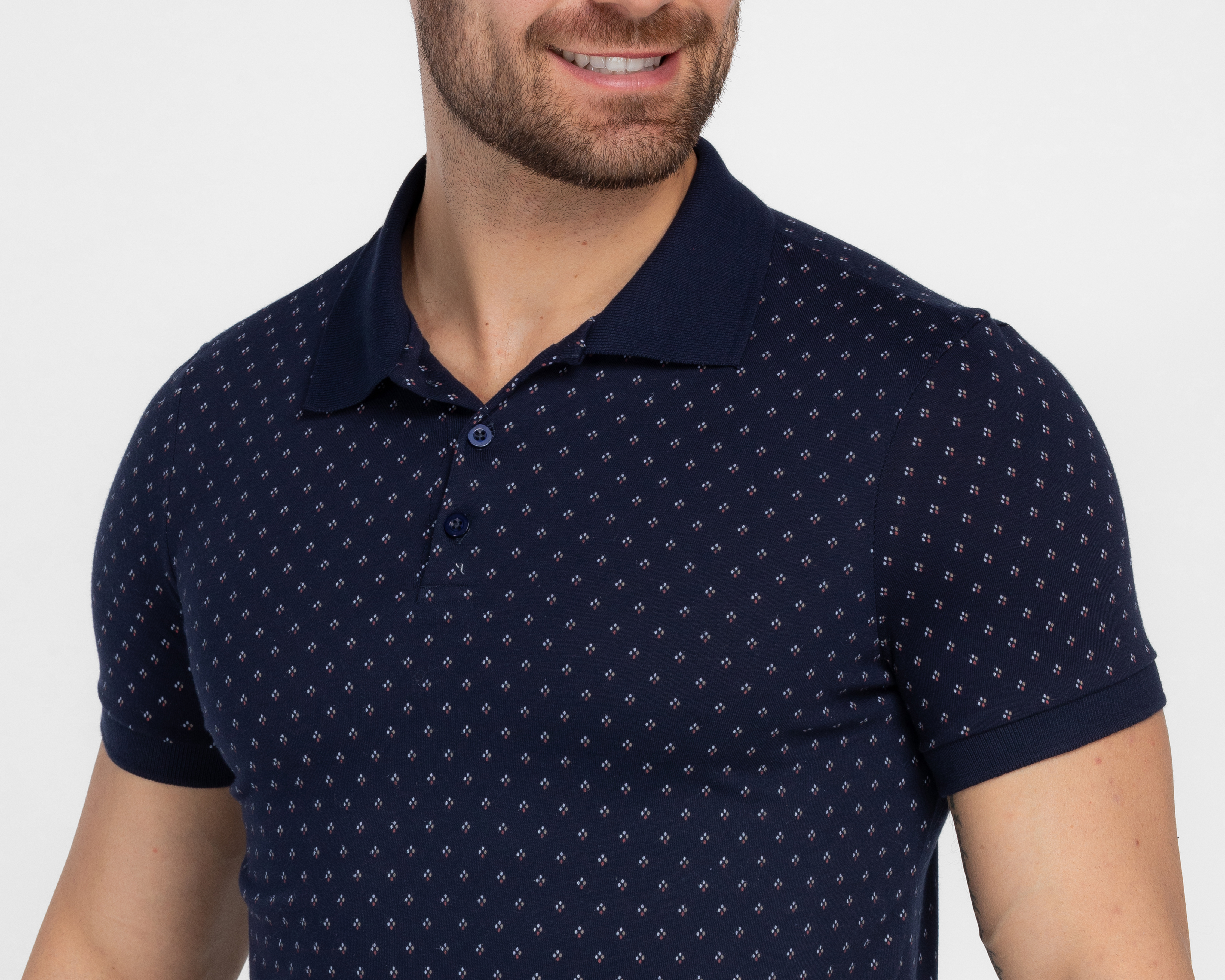 Foto 4 pulgar | Foto 3 | Playera Polo Refill Azul Marino para Hombre