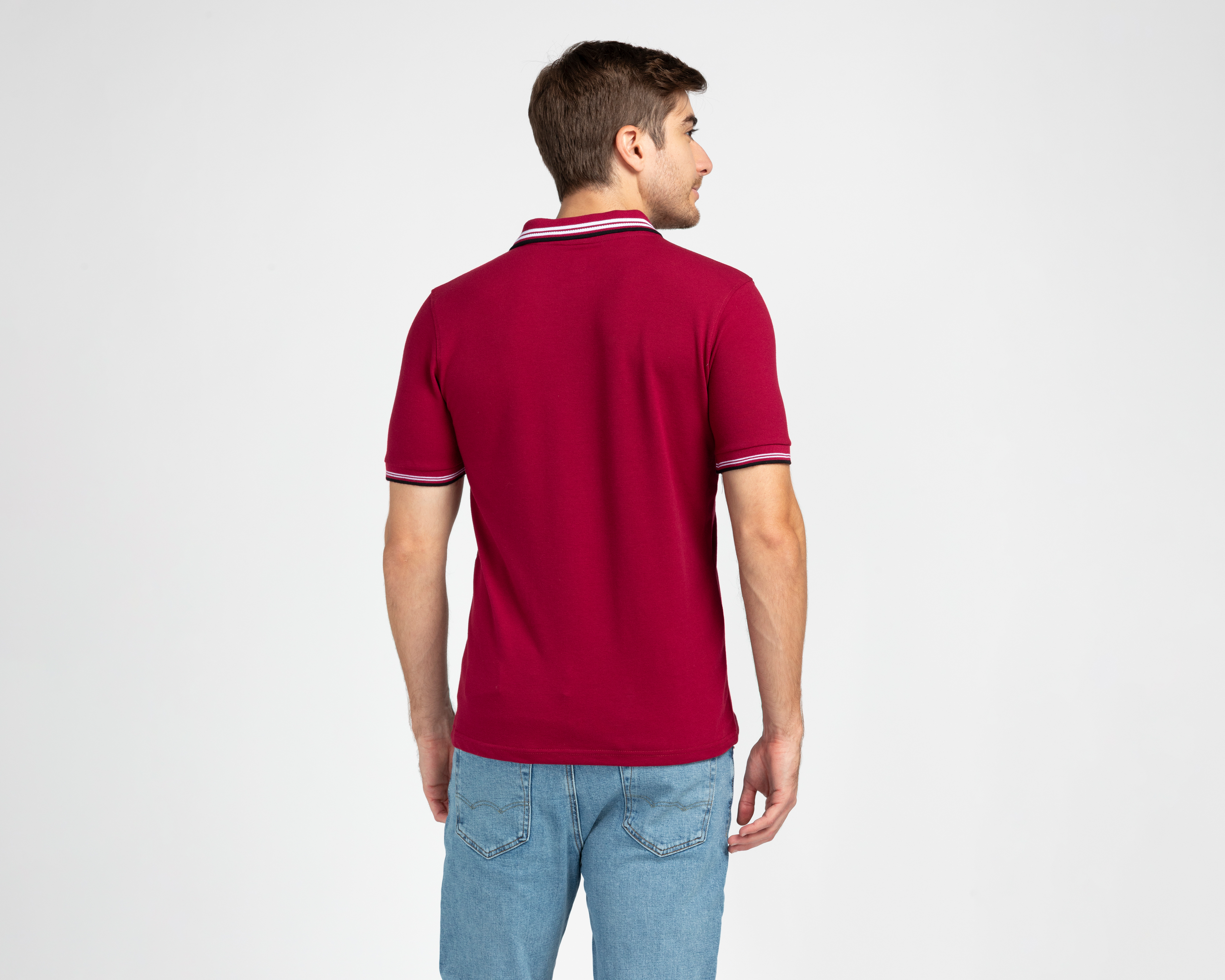 Foto 3 pulgar | Foto 2 | Playera Polo K-Swiss Vino para Hombre