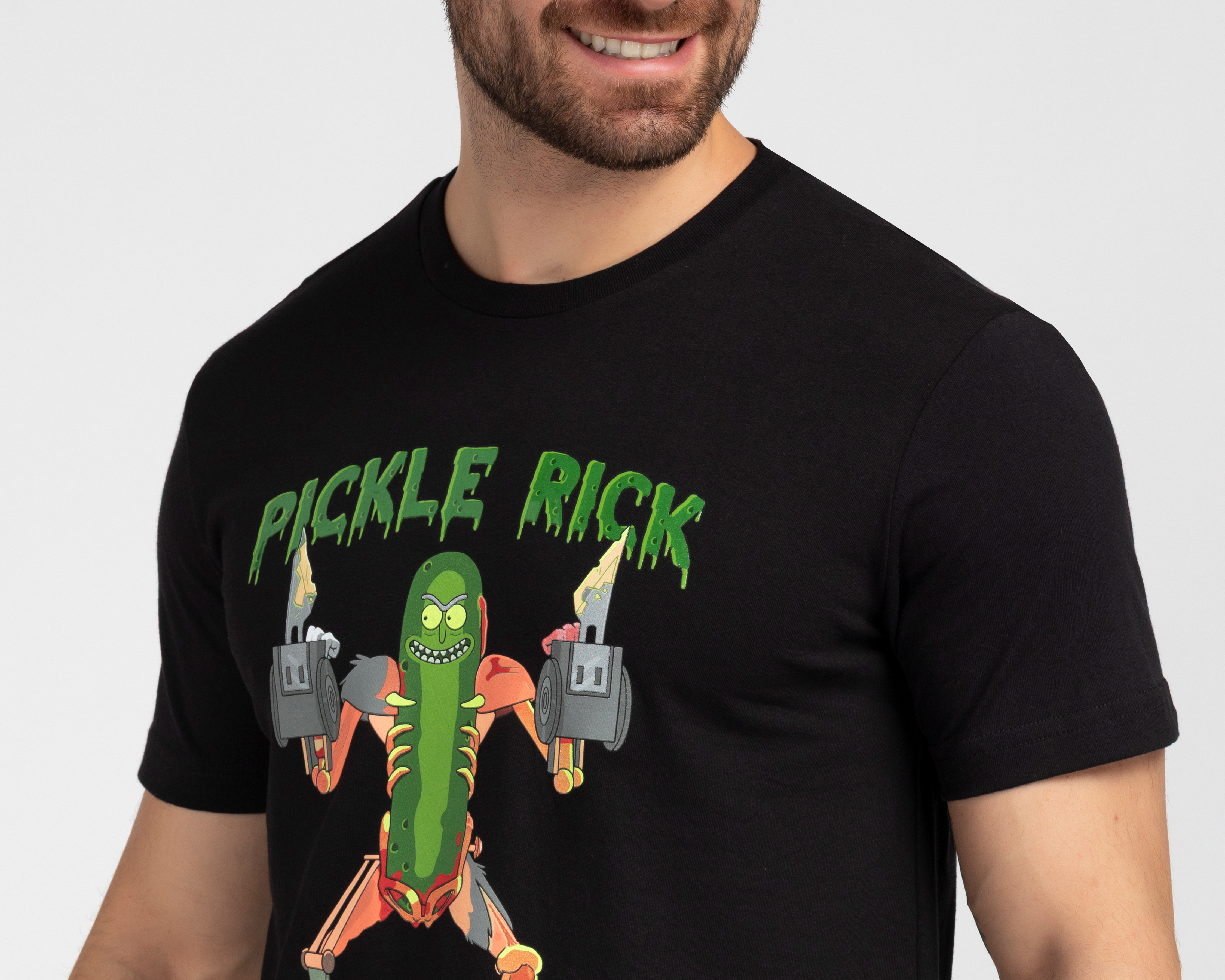 Foto 4 pulgar | Foto 3 | Playera de Cuello Redondo Negra Rick & Morty para Hombre
