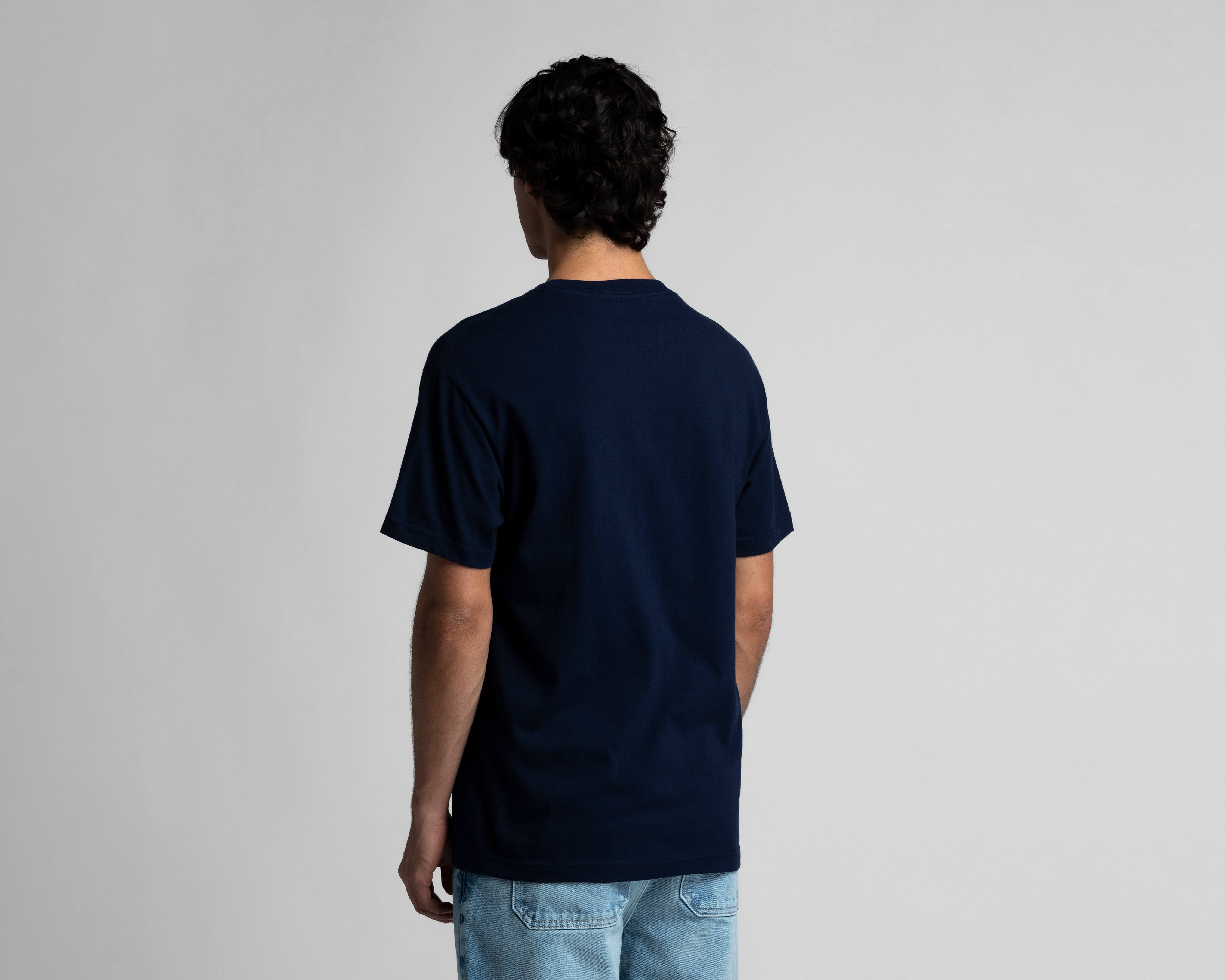 Foto 4 pulgar | Foto 3 | Playera de Cuello Redondo Azul Marino Refill para Hombre
