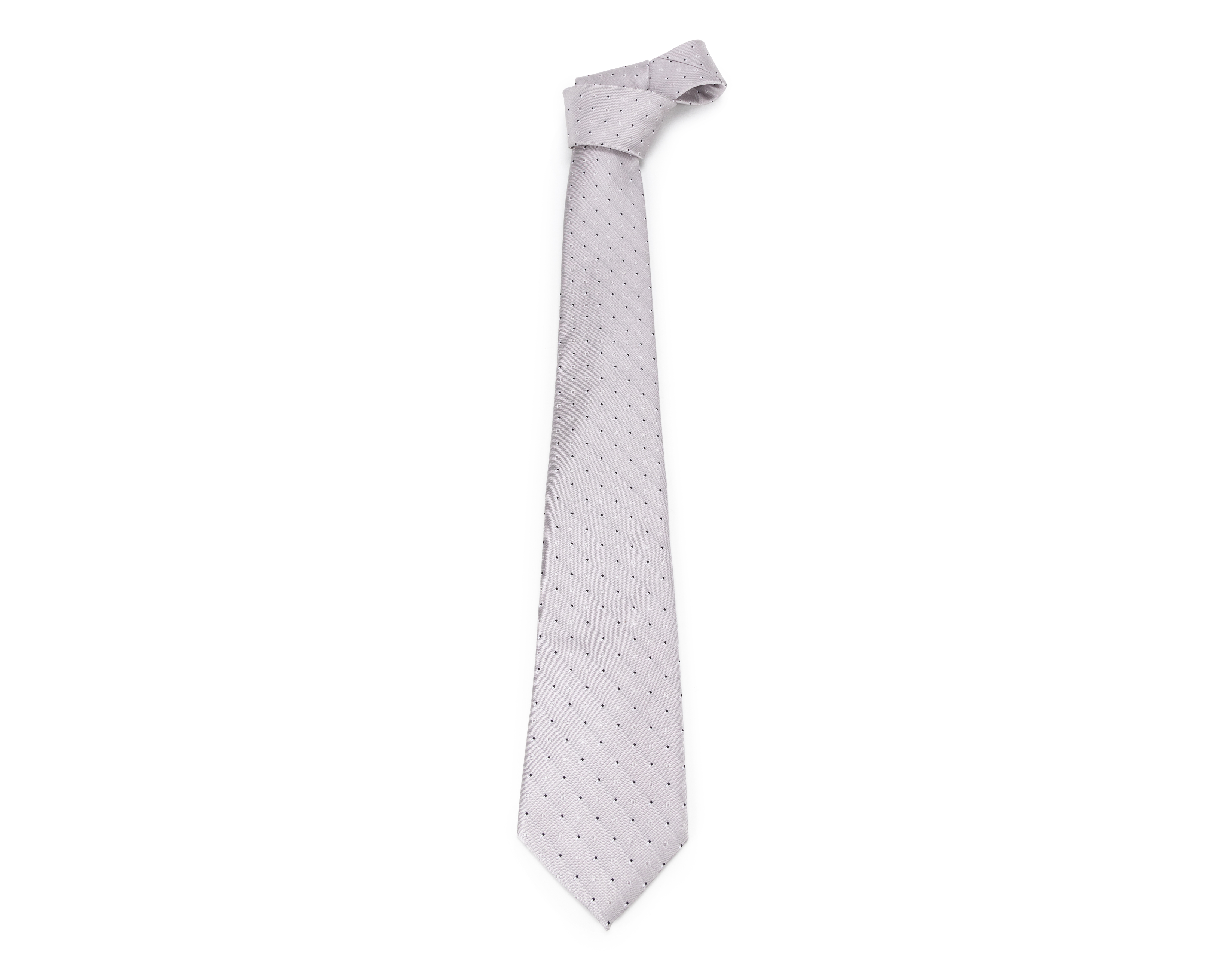 Corbata de Cuadros Wall Street Gris