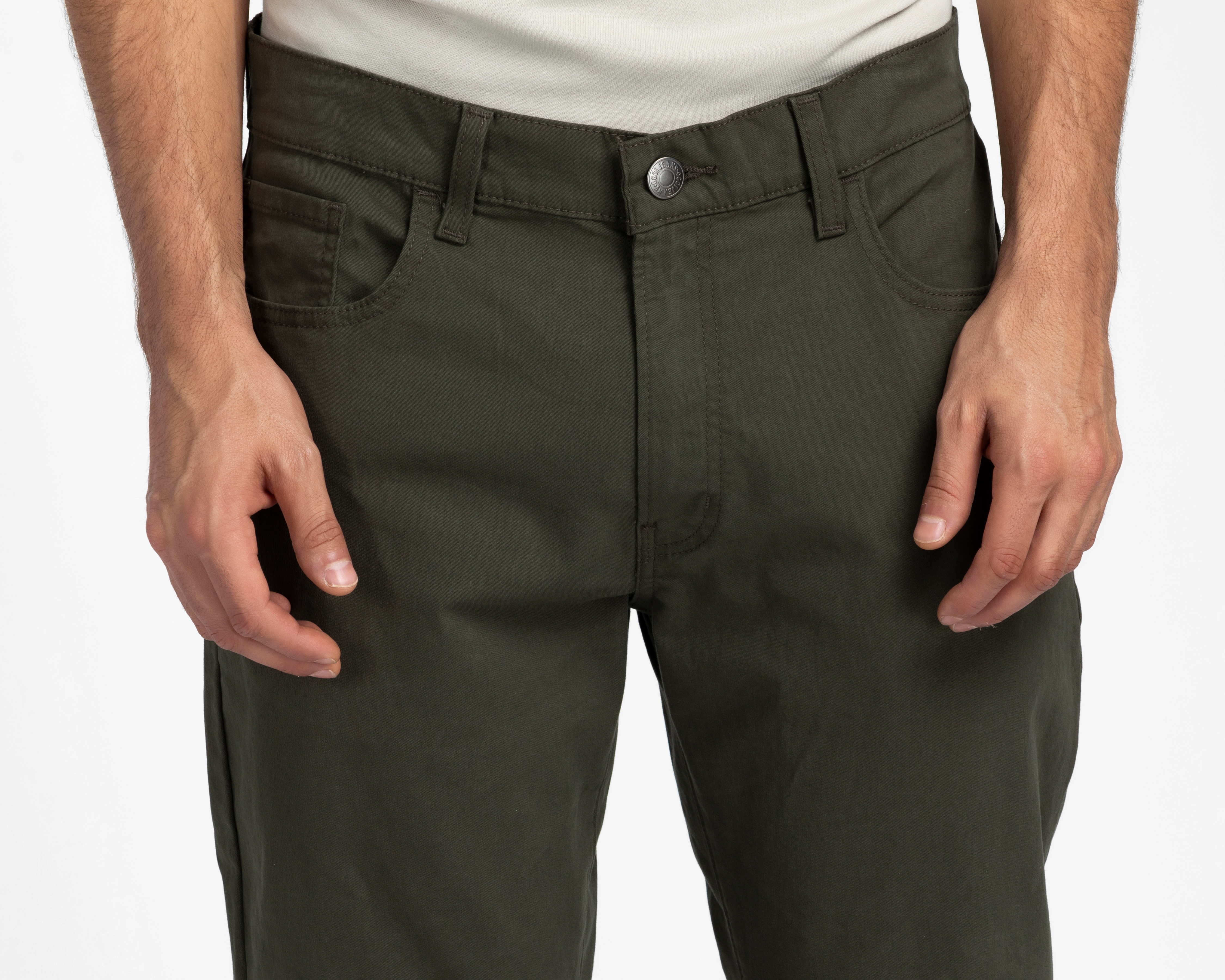 Foto 4 pulgar | Foto 3 | Pantalón de Gabardina Oggi Verde para Hombre