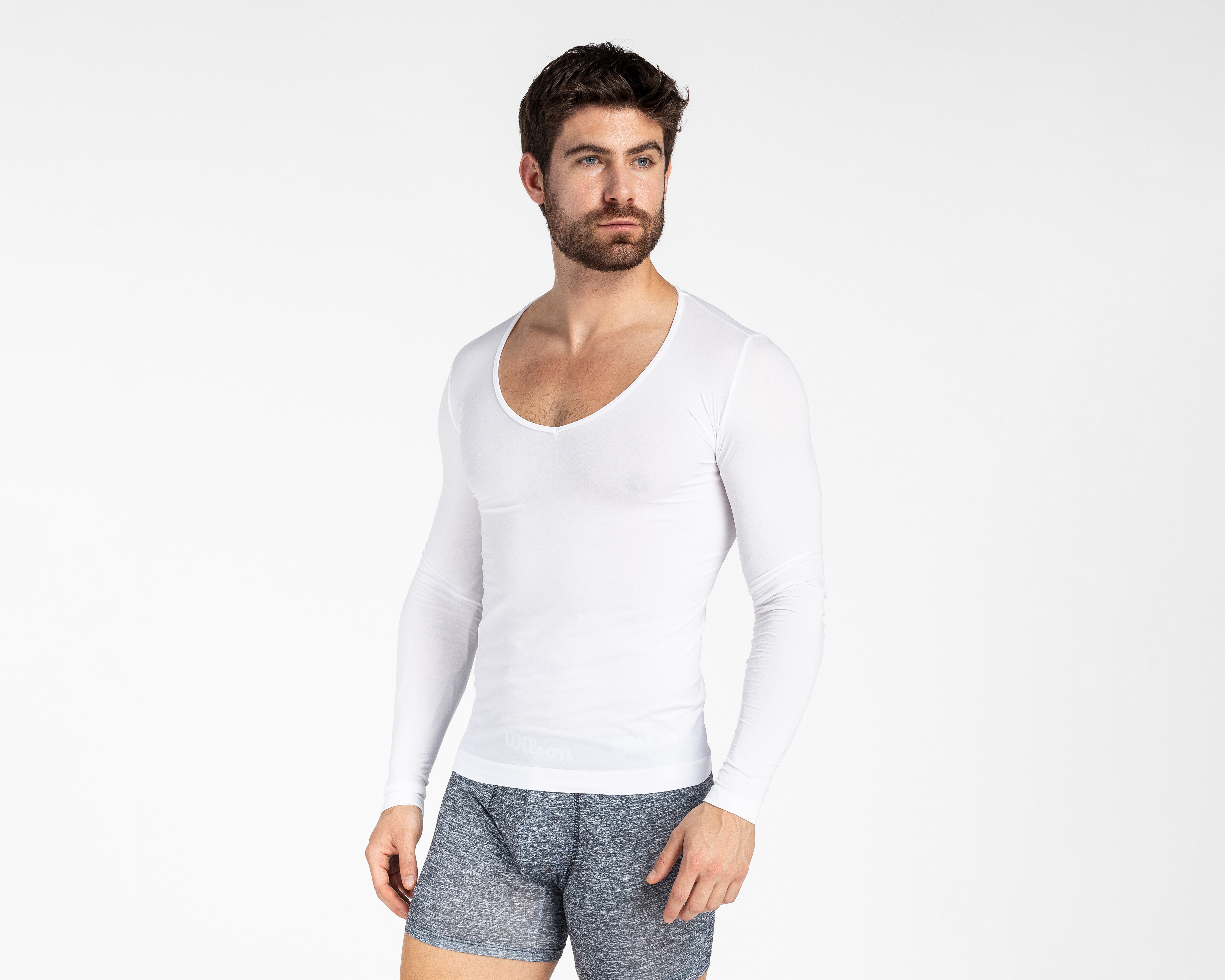 Playera Térmica Manga Larga Vanwear Blanca