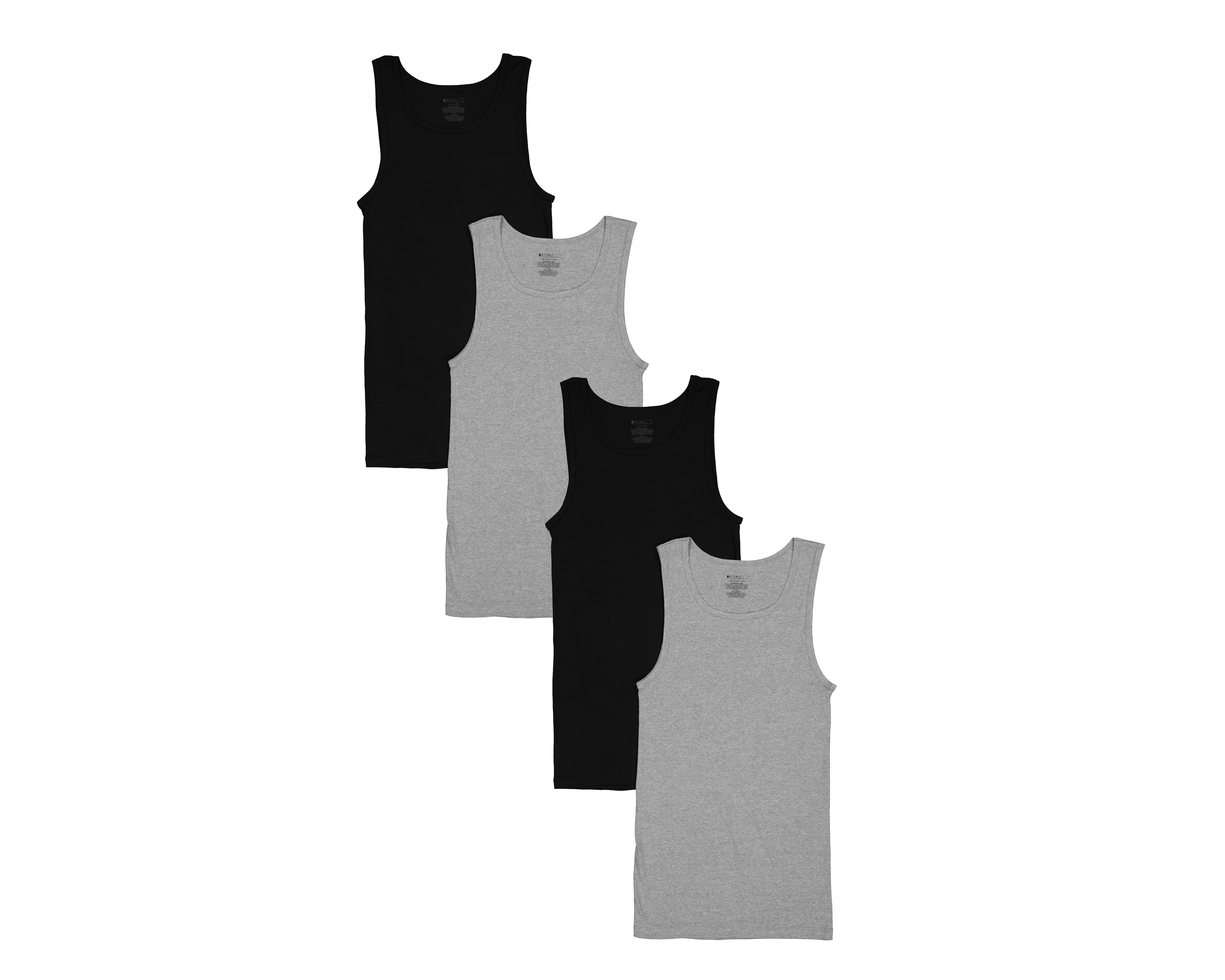 Foto 1 | Foto 1 | Camiseta Interior Cuello Redondo Optima para Hombre 4 Piezas