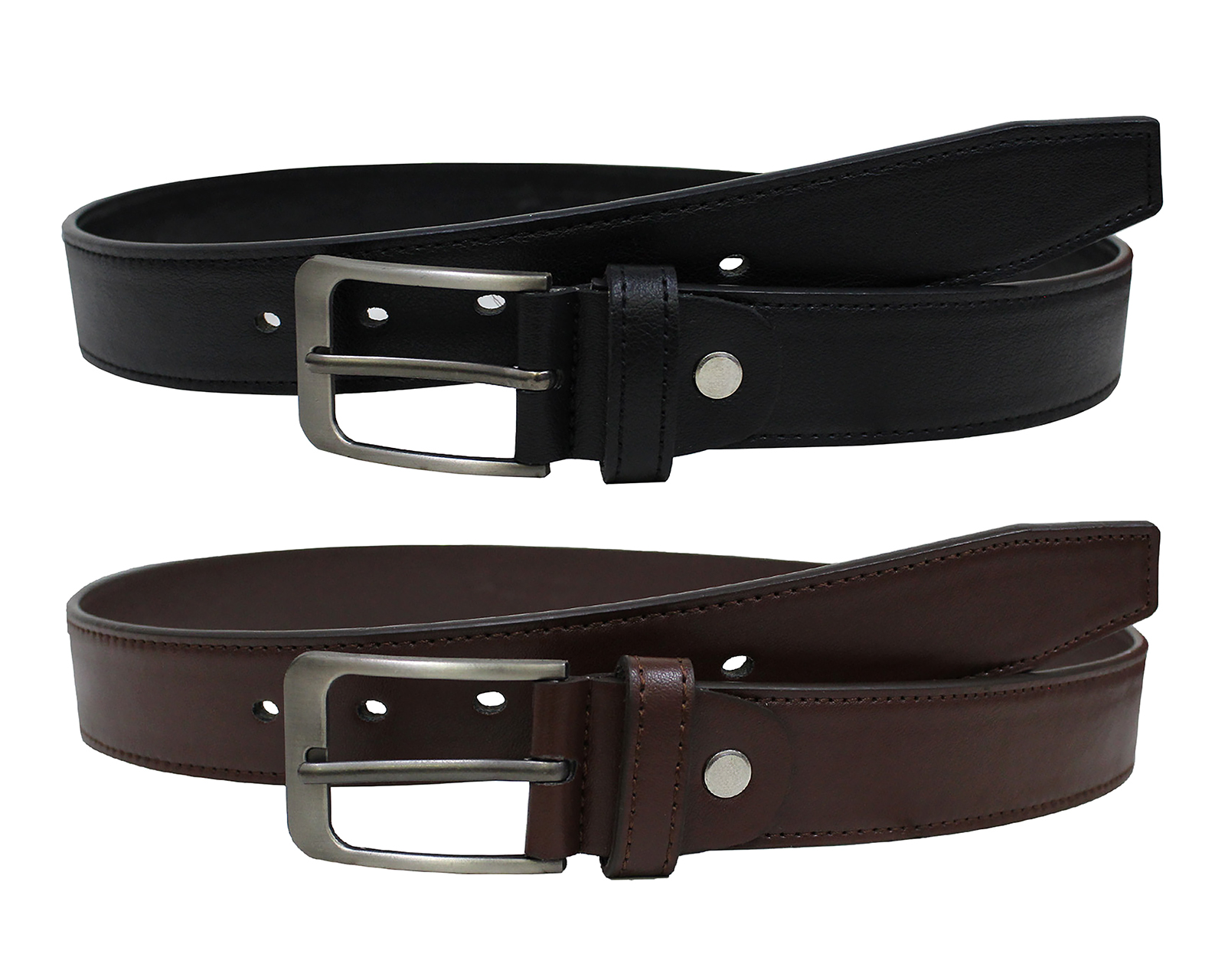 Foto 1 | Foto 1 | Cinturón de Piel para Hombre Lucky Star 2 Piezas